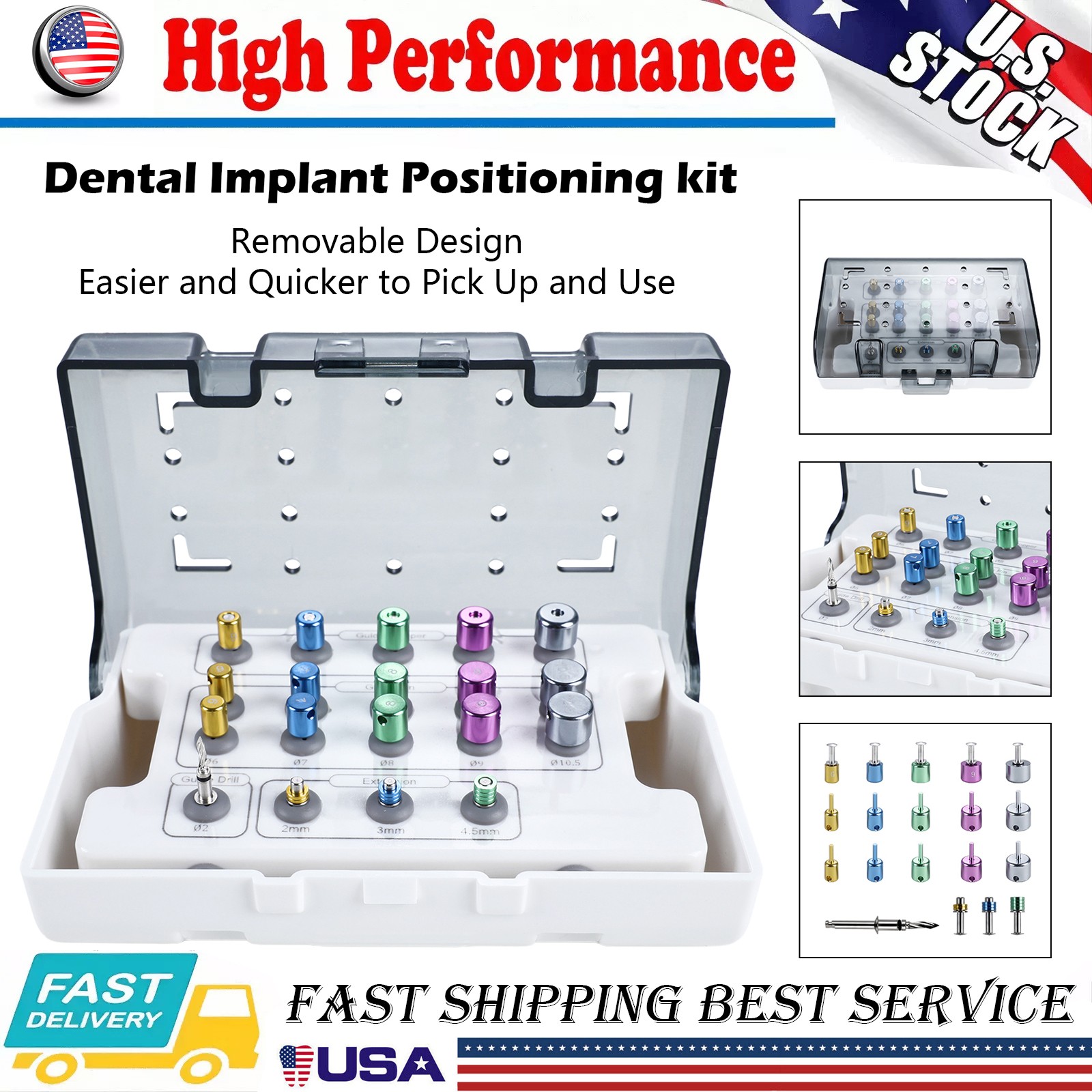 Dental Implant Drill Guide Positioning Space Drill Pilot Pins Spacing An Implant
