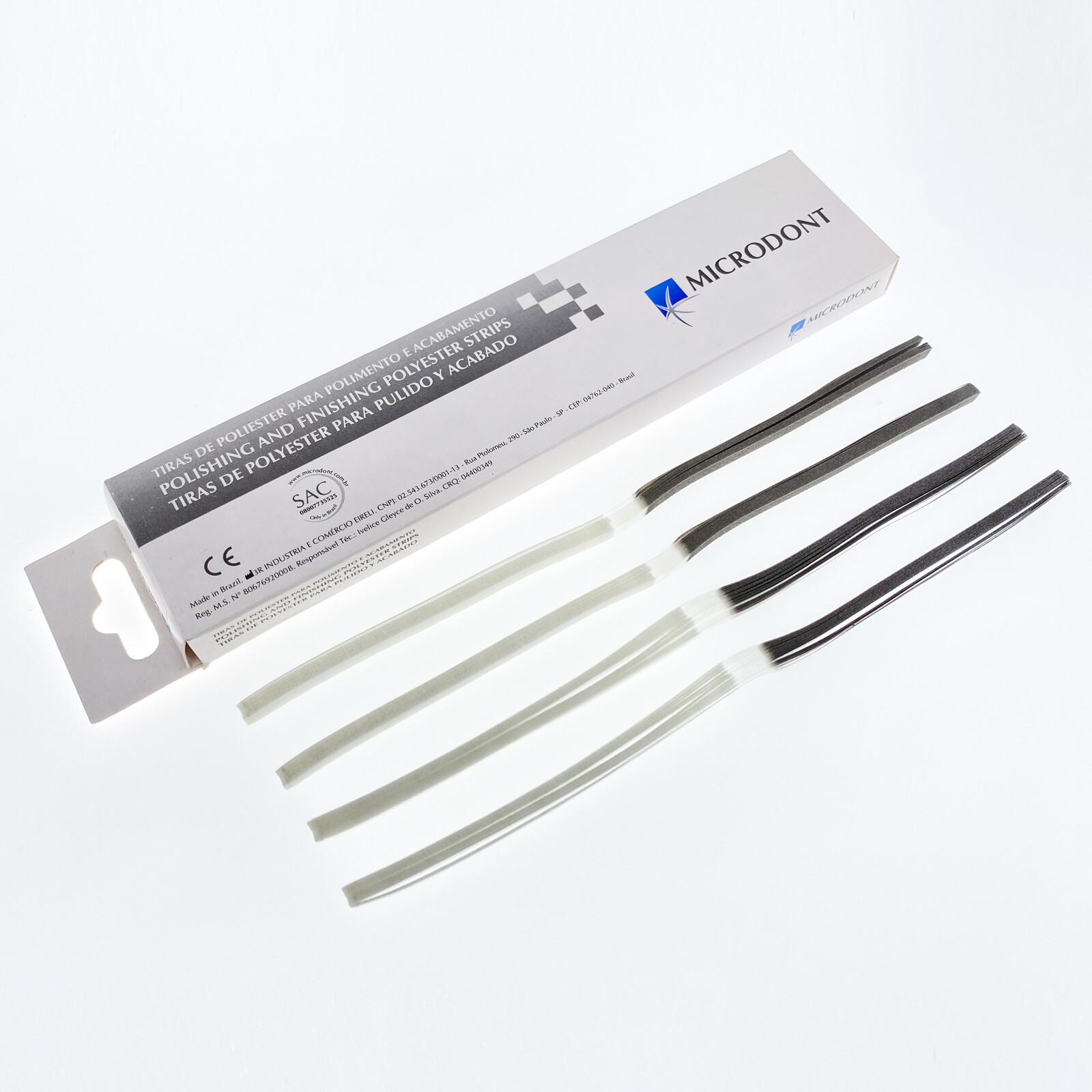 100Pcs/Box Dental Composite Polishing Strips 4 mm Polyester Fine/Coarse Grit