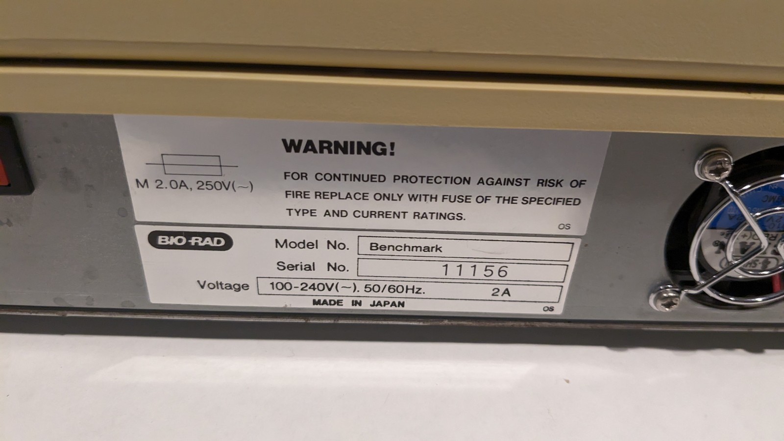 Bio-Rad Benchmark Microplate Read Description