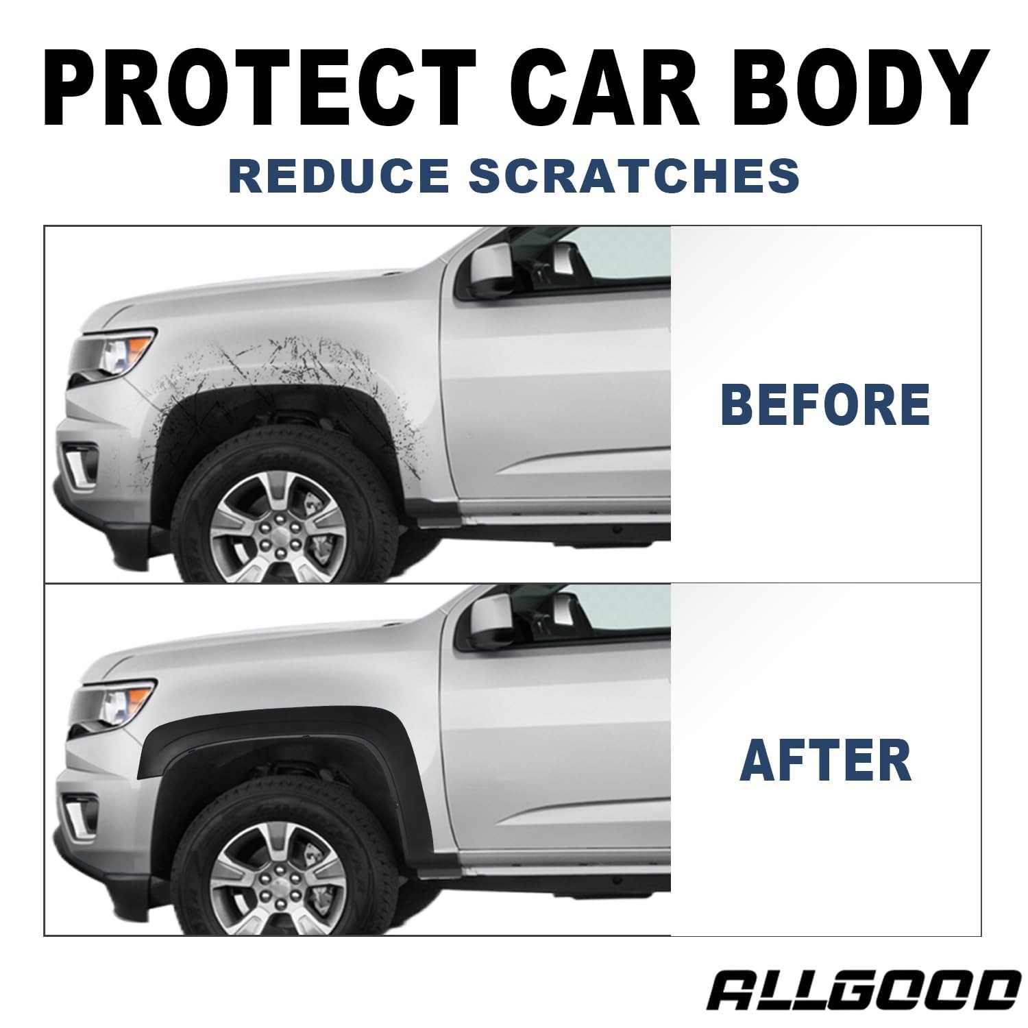 Fender Flares Wheel Cover Protector Vent Trim Dodge Ram 2500 3500 2010-2017 4PCS