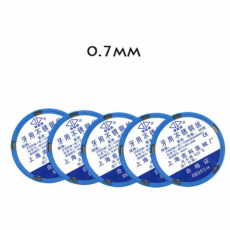 0.5/0.6/0.7/0.8/0.9/1.0/1.2mm Dental Stainless Steel Wire Orthodontic Surgical