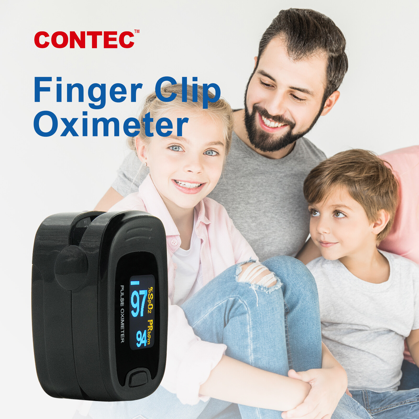 CONTEC Pulse Oximeter Oxygen Saturation SPO2 Black Finger PR Blood Monitor USA