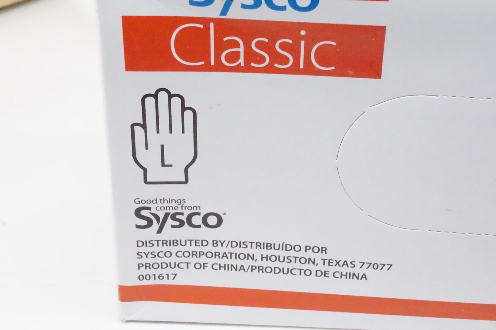 400 Count Case Sysco Classic Synthetic Gloves Foodservice Grade Large 8401036