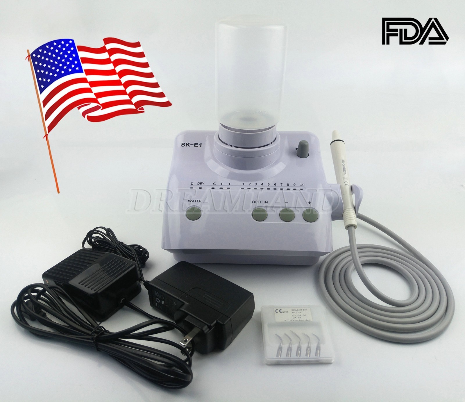 Dental Portable Ultrasonic Piezo Scaler W/ auto water supply fit EMS CE&NEW