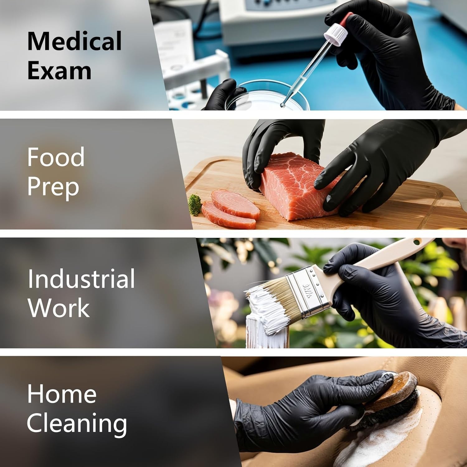 Heavyweight Black Disposable Nitrile Gloves – 100 Pcs for Ultimate Protection