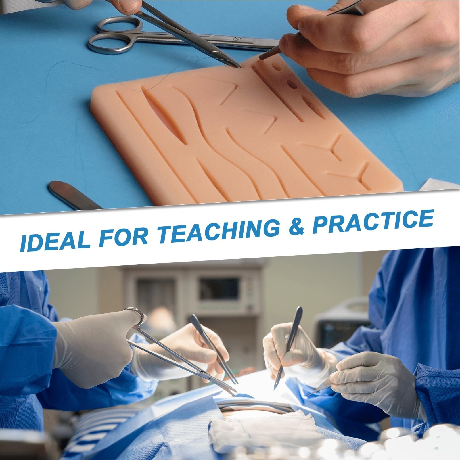 Suture Practice Kit – Silicone Suturing Pad & Wound Closure Trainer for Nursing