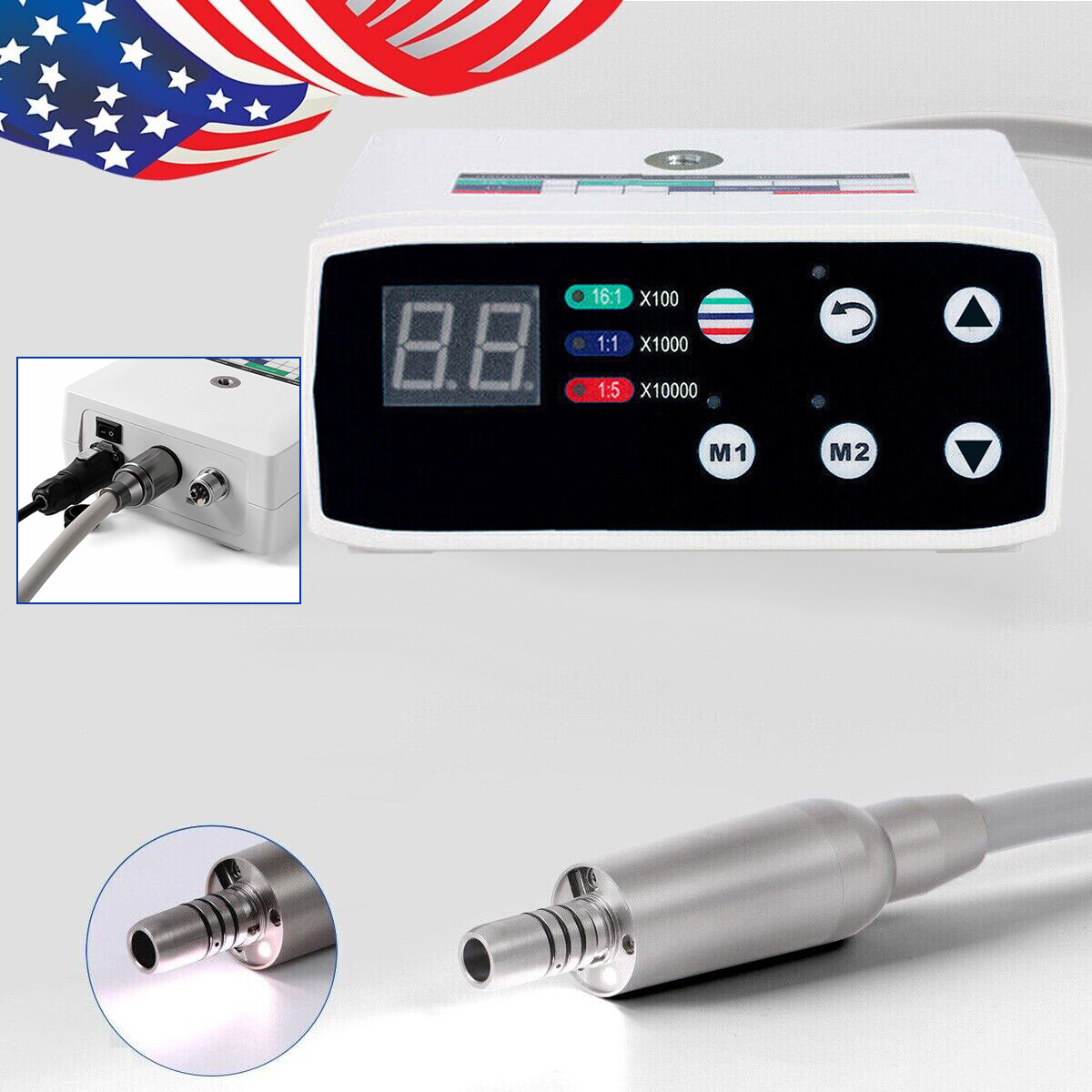 OLED 5 Light LED E-Generator Dental High Speed Fiber Optic Handpiece 2/4Hole B/M