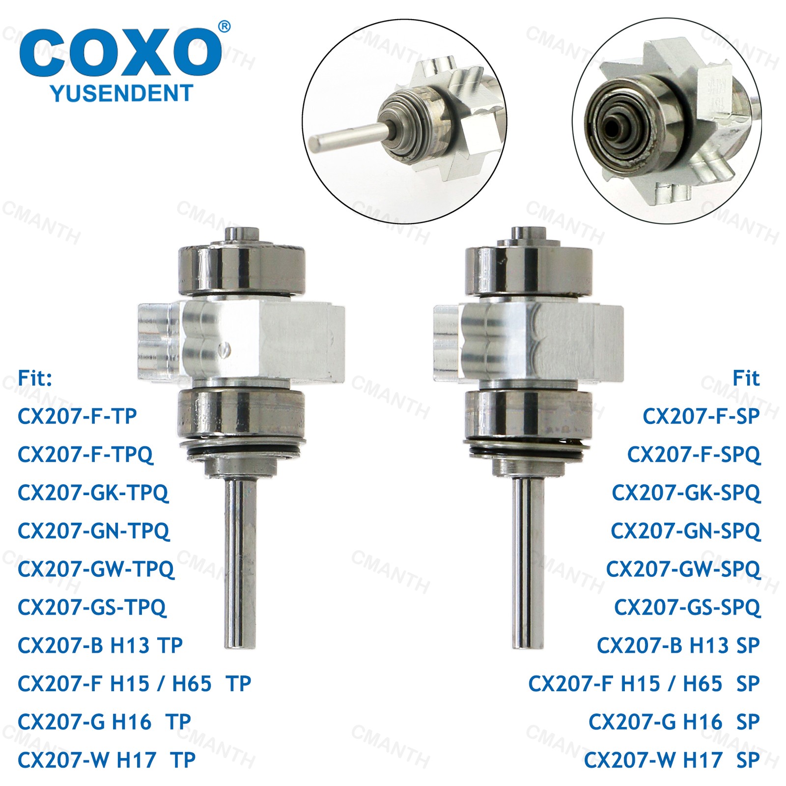 US COXO Dental Handpiece LED High Speed Turbine Rotor E Generator Fit NSK KAVO
