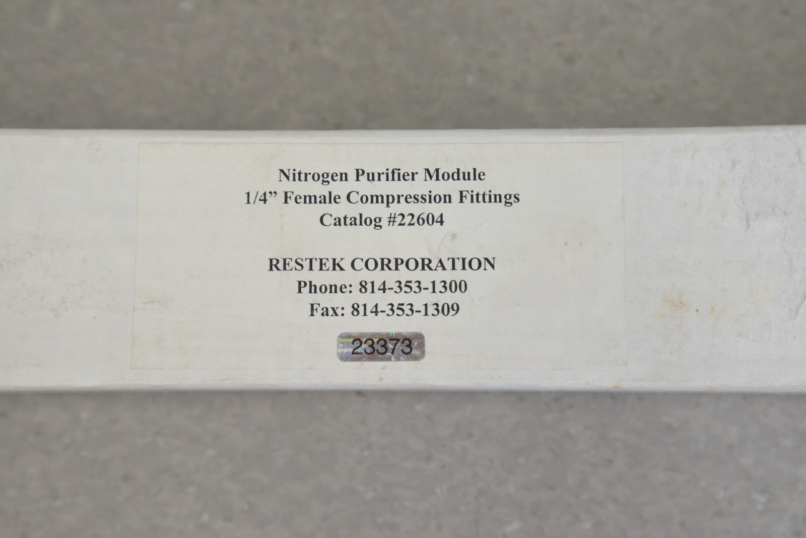 Restek Nitrogen Purifier Module 1/4″ Female Fittings 22604