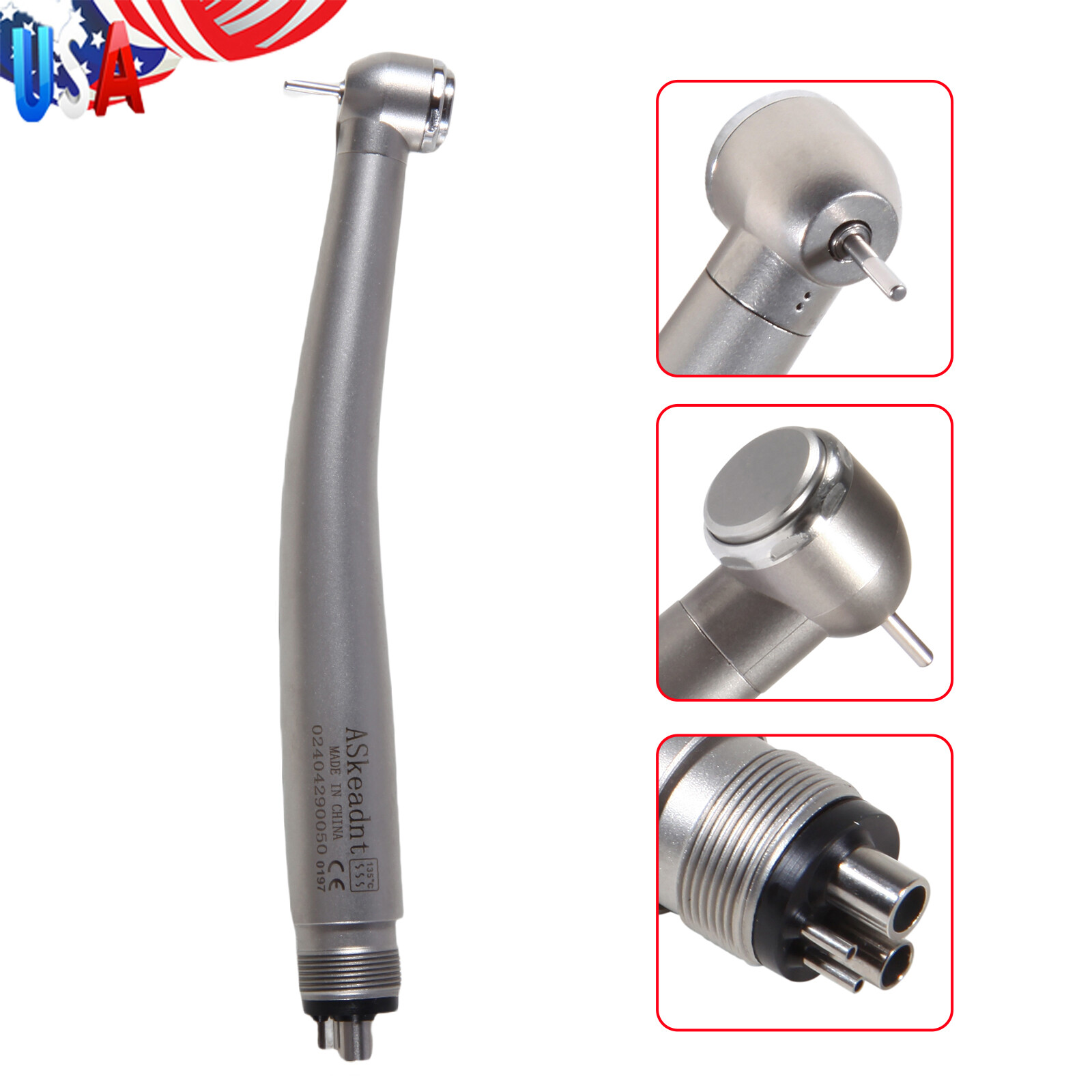 10* Dental High Speed Handpiece with LED & without LED Type Air Turbine 4 Holes