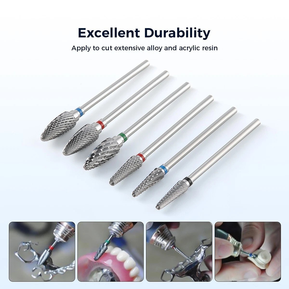 Dental Lab Tungsten Steel Carbide Cutter Cutting Burr Bur HP 2.35mm Rotary Tool