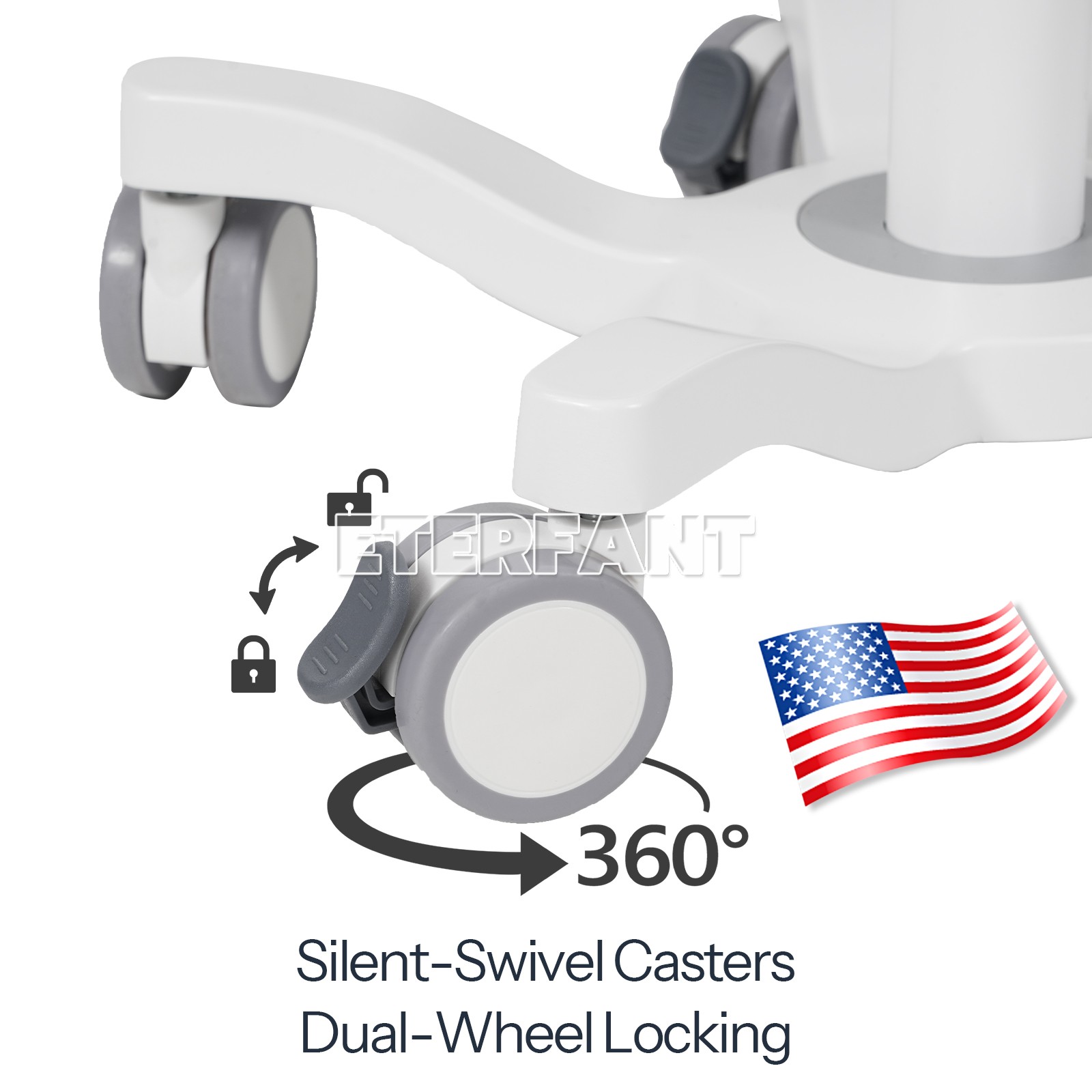 Wall Mount Bracket / Medical Trolley Cart is suitable for ICU Patient Monitor