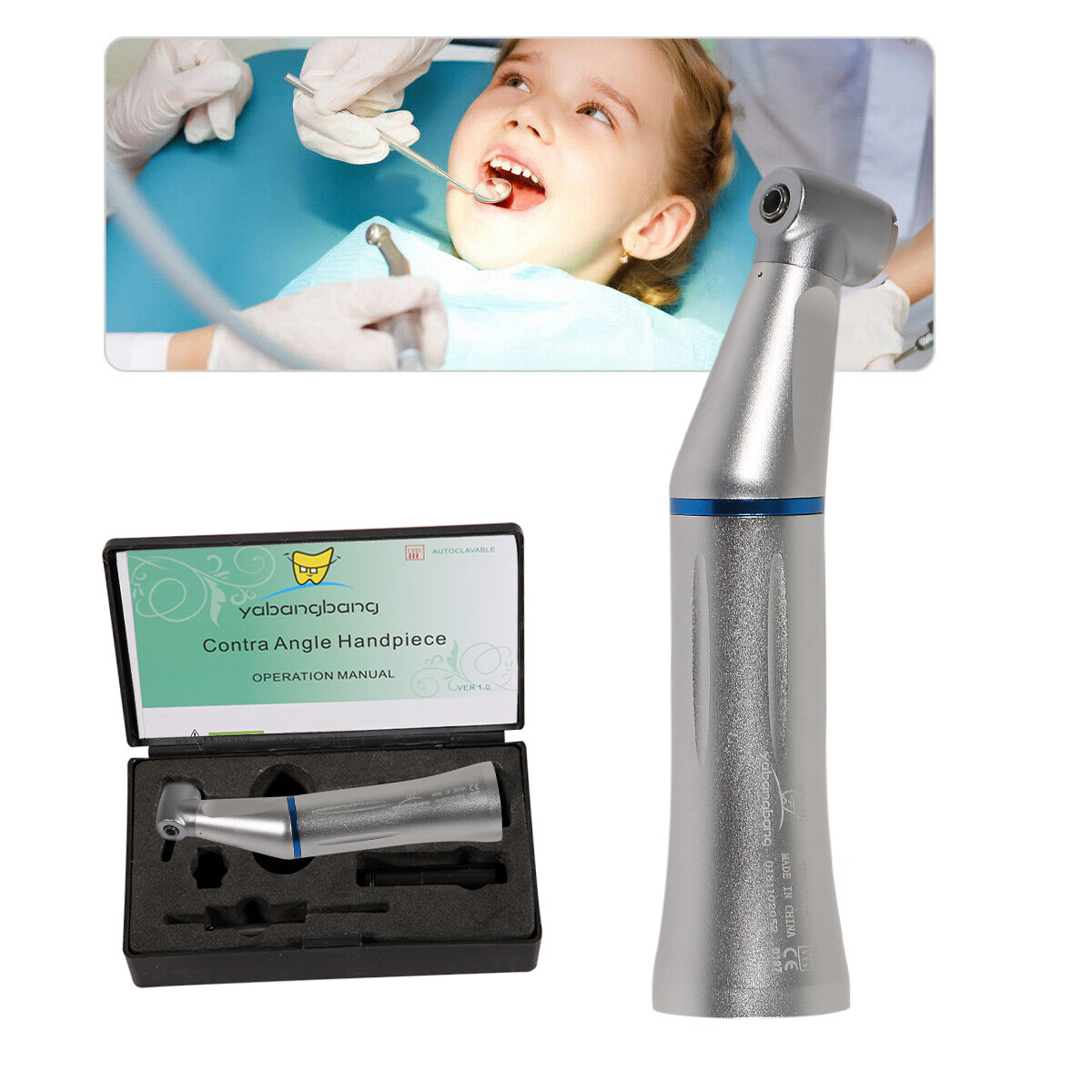 Dental Internal Inner Water Spray Contra Angle Low Speed Handpiece NSK Style USA