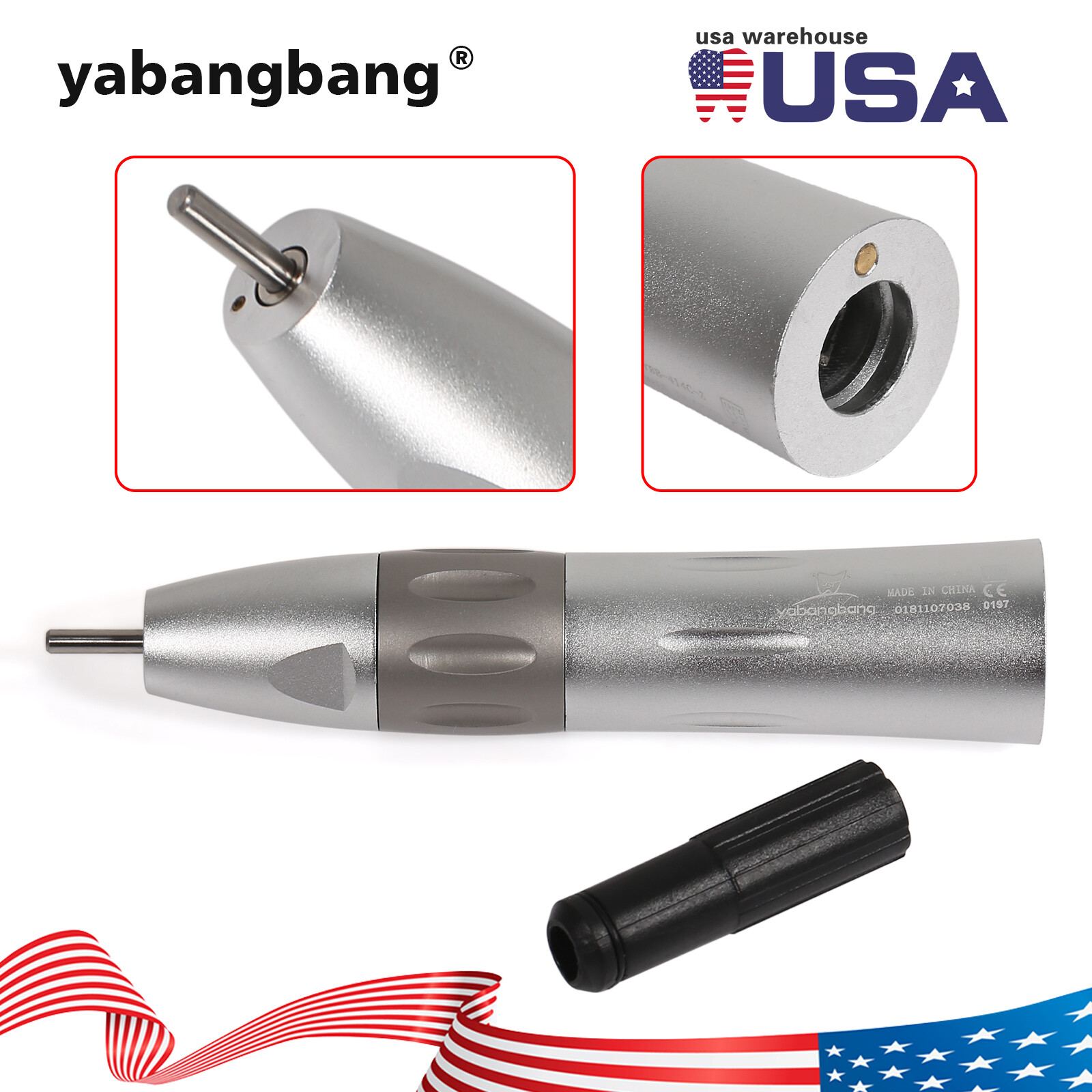 Inner Water Spray Straight Nosecone Low Speed Handpiece fit NSK Motor Dental