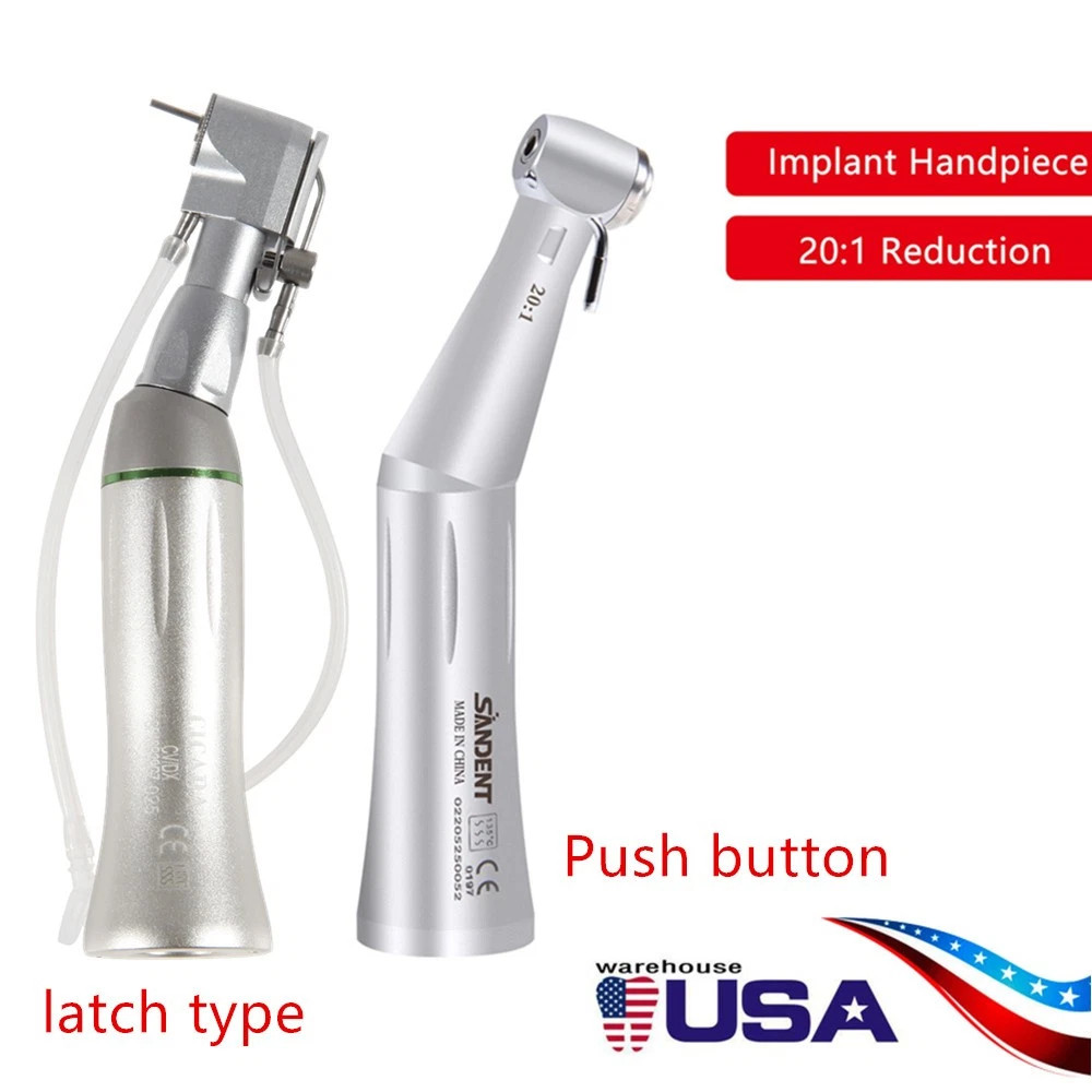1PC Dental Implant Reduction Handpiece Surgical LED/Non LED 20:1 Push/Latch