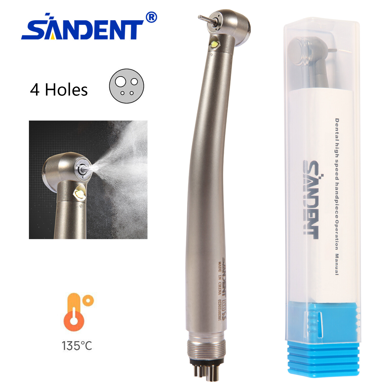 4 models E-generator Dental LED Fiber Optic High Speed Handpiece 2/4 hole