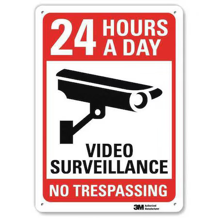 Lyle U1-1001-Na_10X14 Security Sign, 10″W, 14″H, 0.040″ Thickness,