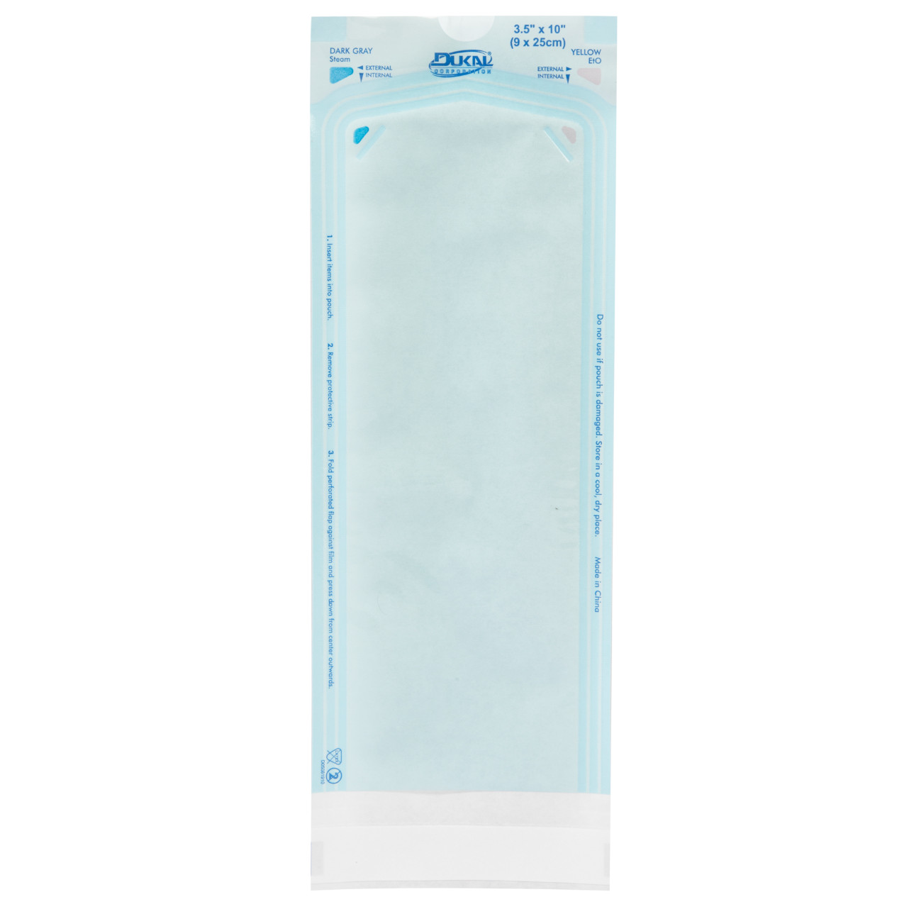 Dukal Self-Sealing Autoclave Sterilization Pouches, 3.5″ x 10″ – Box of 200