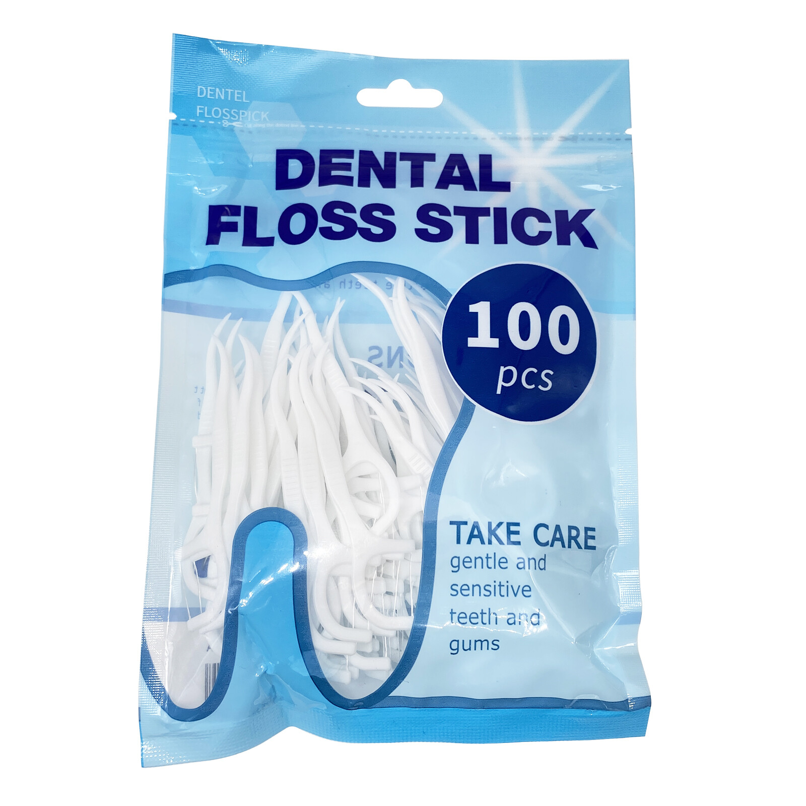 100pcs Dental Floss Flosser Picks Toothpicks Teeth Stick Tooth Cleaning Care
