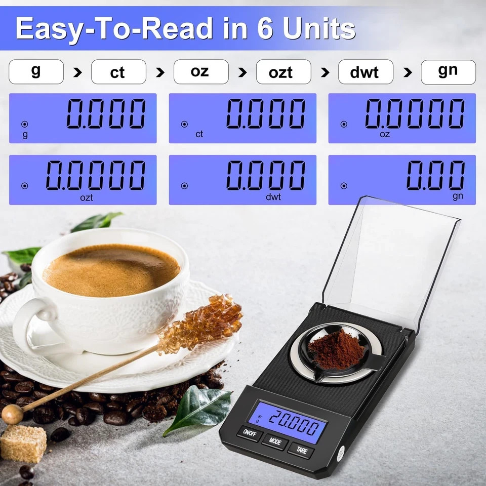 FN-50 Milligram Scale 50g/0.001g High Precision Mg Scale, Portable Jewelry Scale