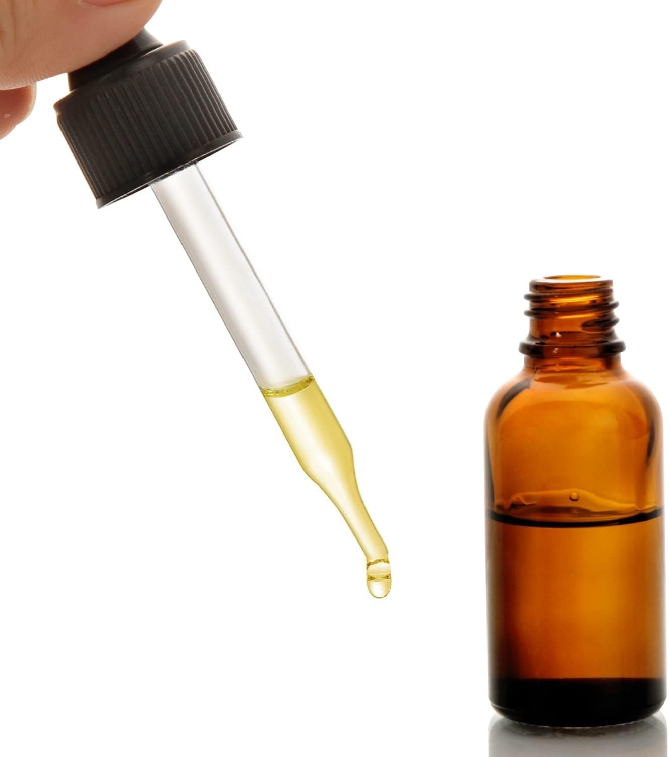 4 Pack 2 Oz Amber Glass Eye Dropper Bottles with Funnel for Essential Oils