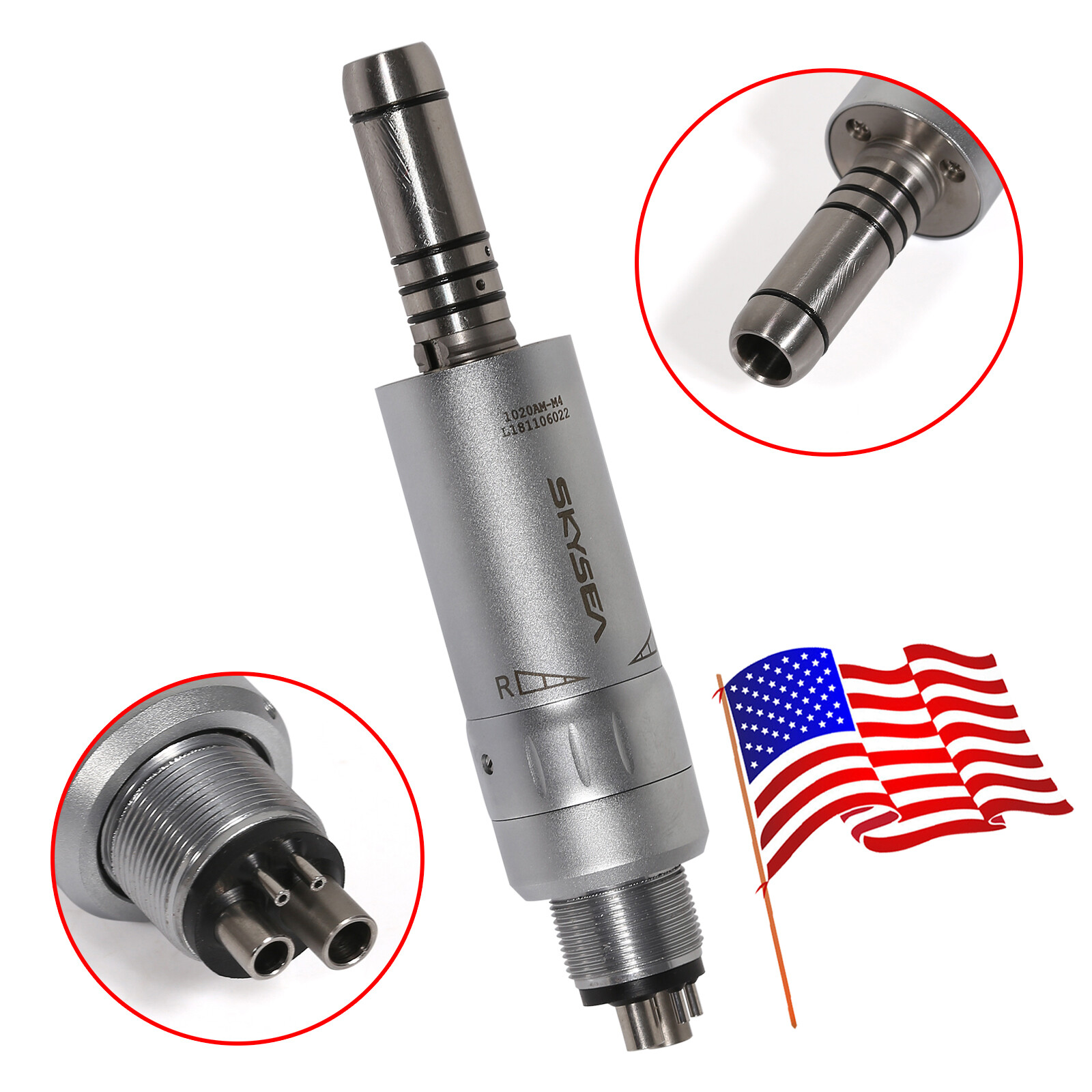 Dental 4Holes Low Speed Air Motor Fit Inner Internal Water Spray EI4-WY4 ZKN