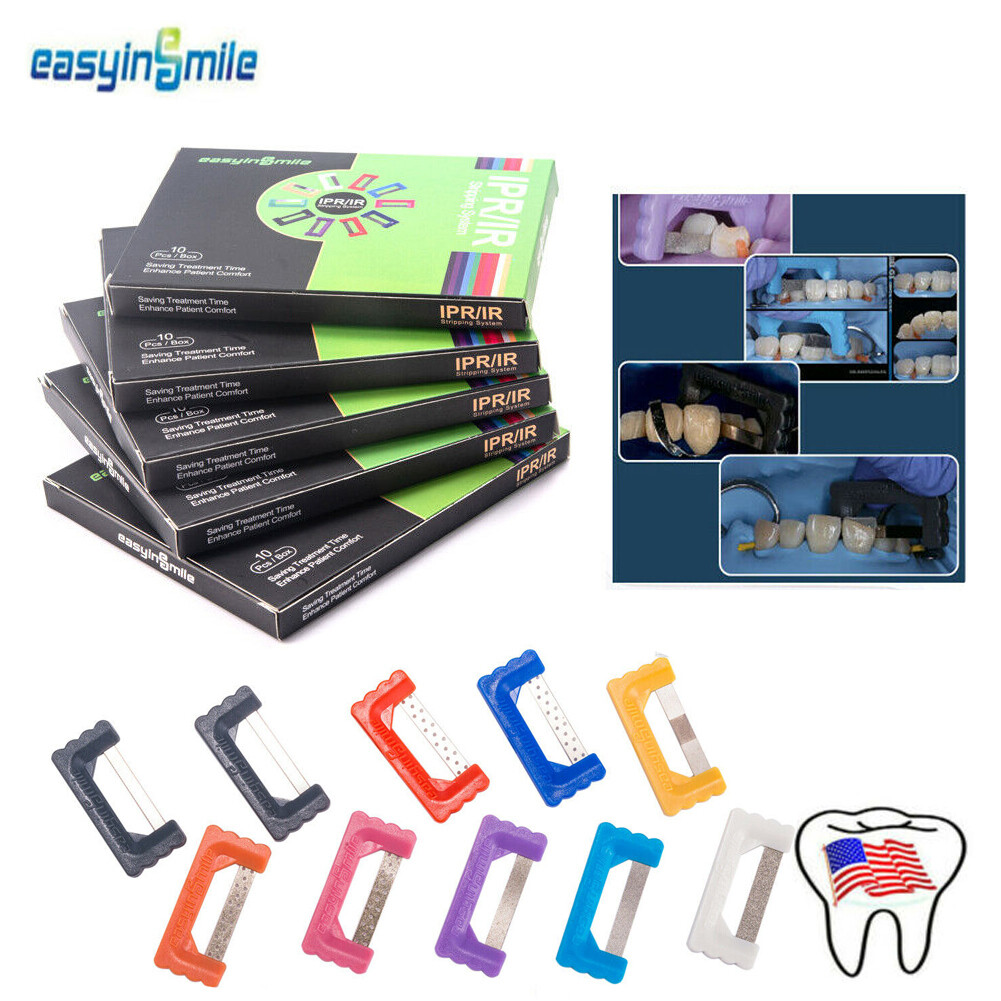 Dental Interproximal Reduction Enamel Strips Orthodontic IPR strip Reusable 5pk