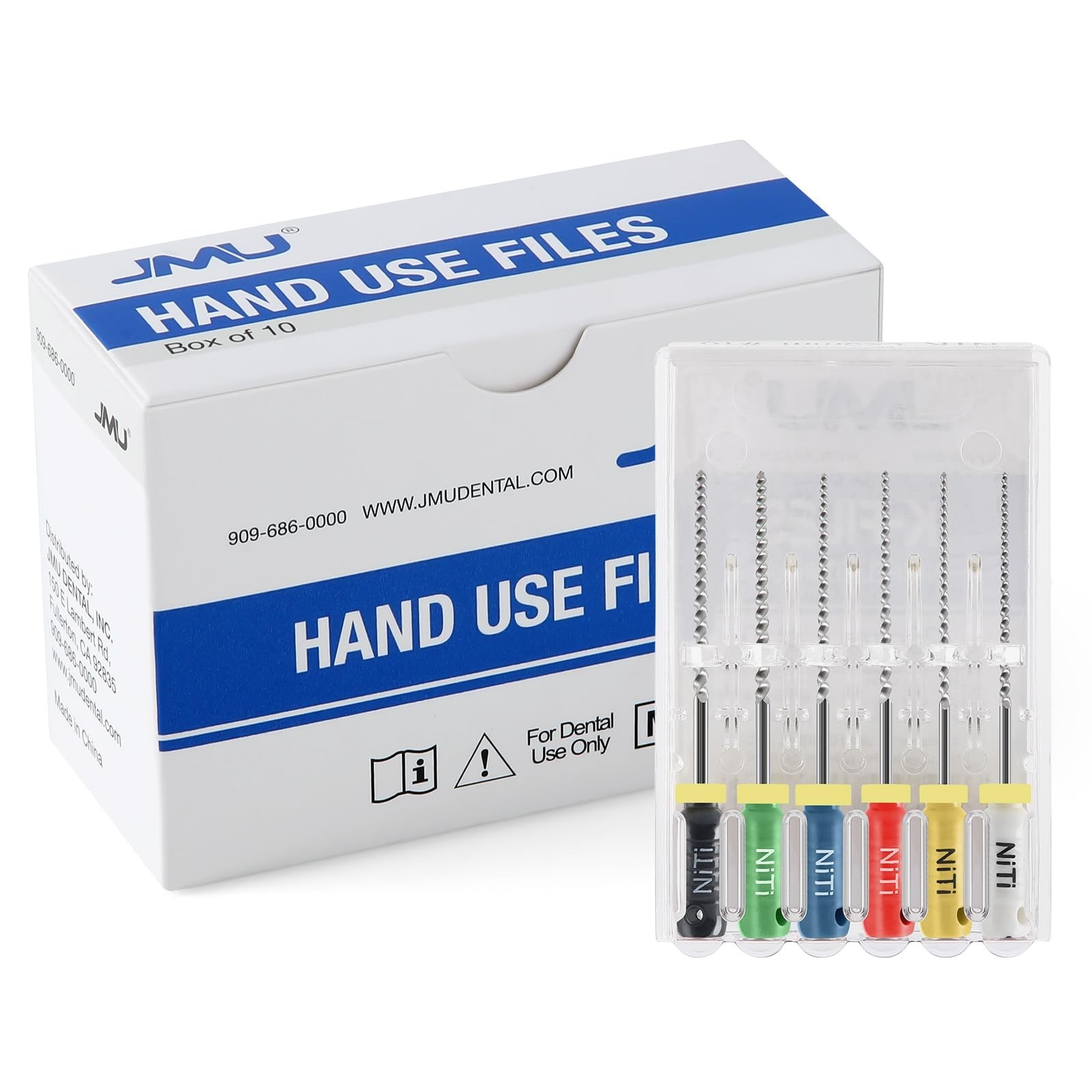 Endodontic K Files #45-80/21mm NITI Hand Use – 60 Pcs Total for Root Canal Treat