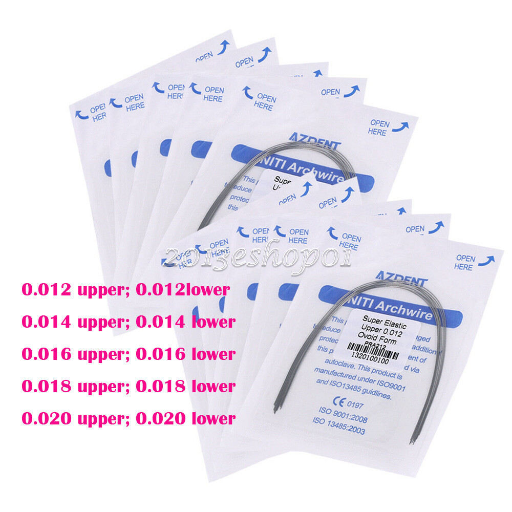 10Size Dental Orthodontic Super Elastic Niti Arch Wire Round Natural Form