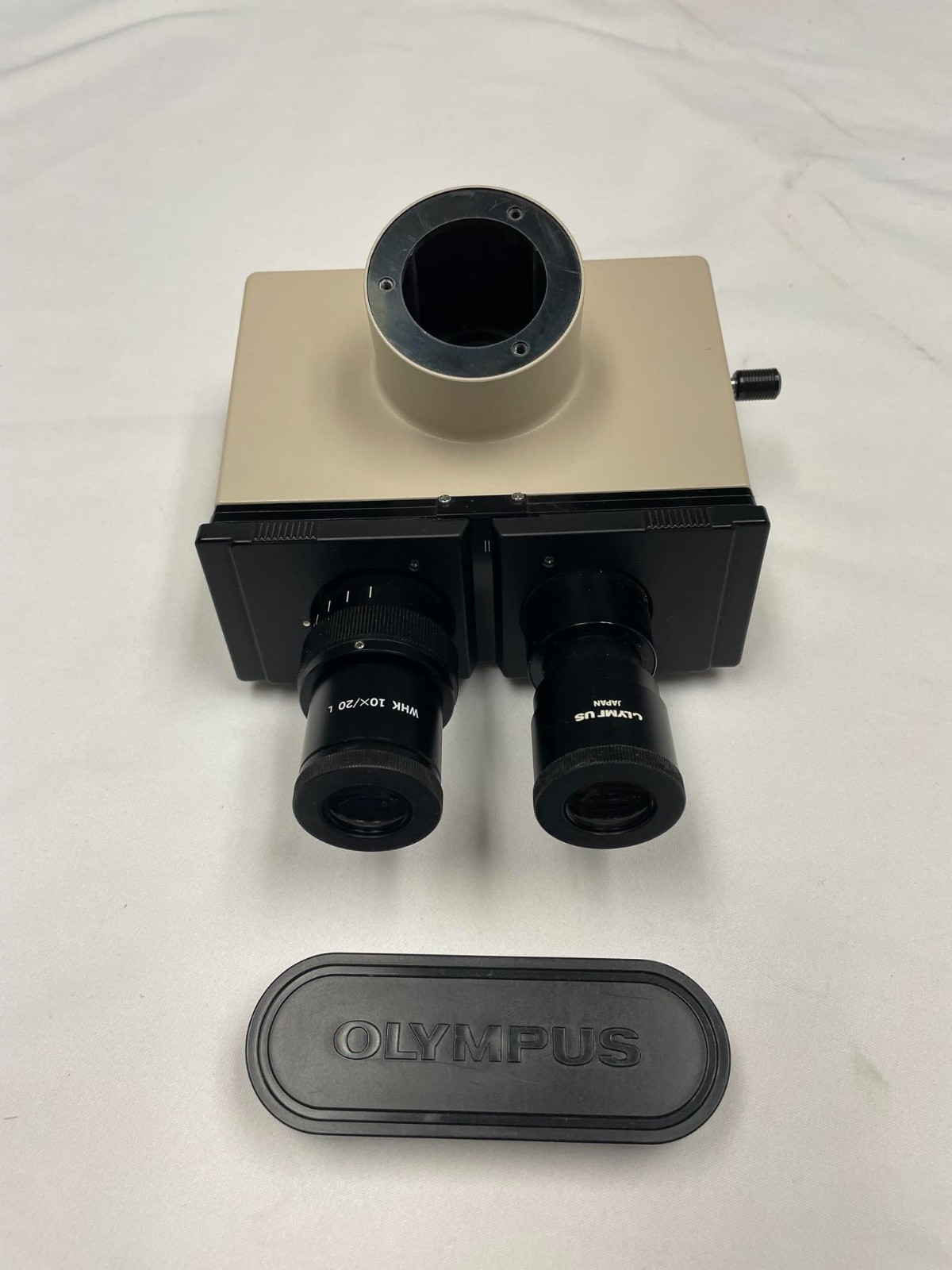 Olympus BH-2 Microscope 3 Position Trinocular Head w/10X/20 Adjustable Eyepieces