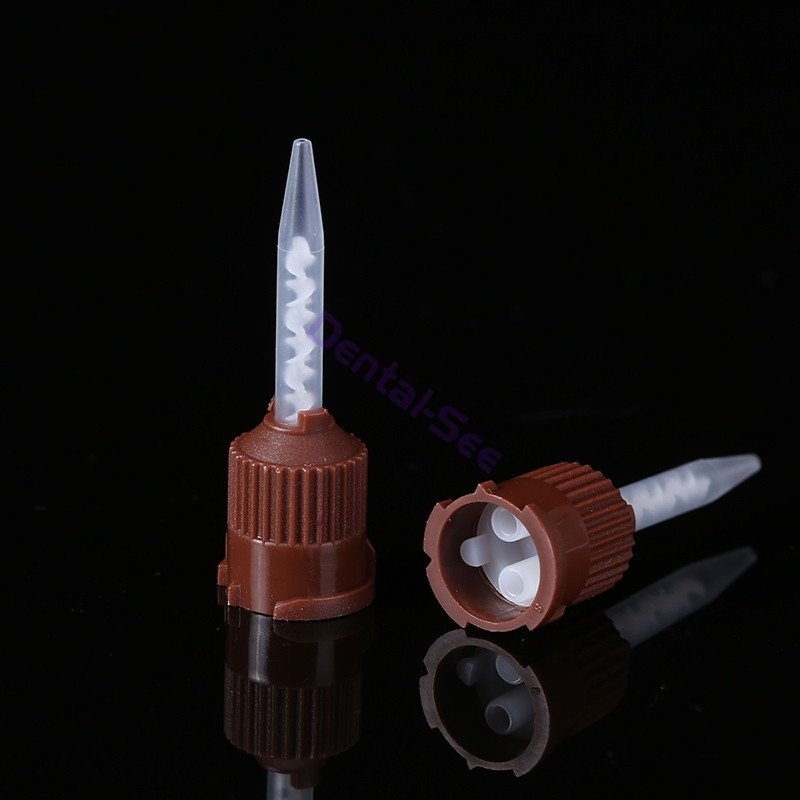 50PCS/Bag Dental Impression Mixing Tips 1:1 Silicone Rubbe For Gun