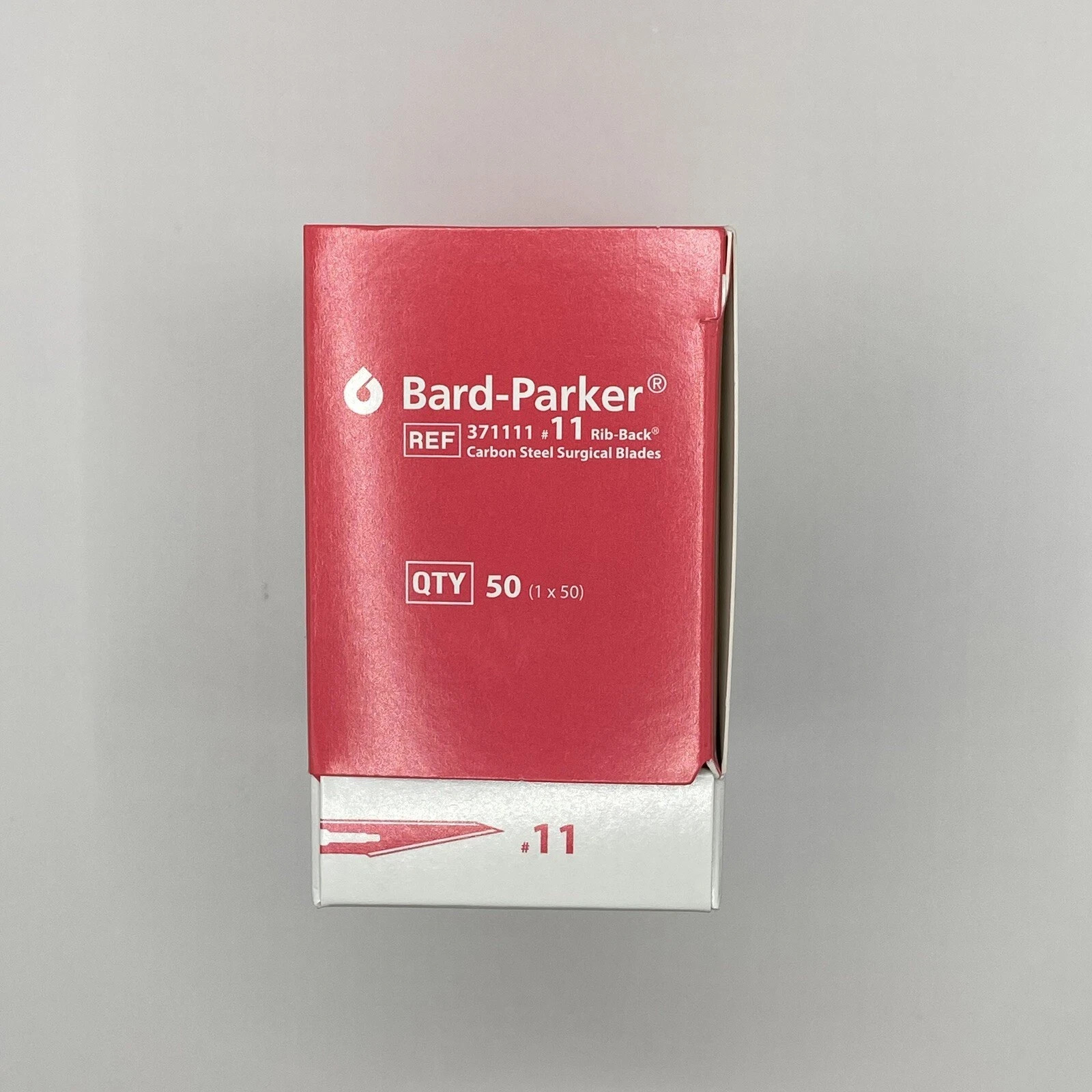 Bard Parker #11 Carbon Steel Surgical Dental Scalpel Blade, 50/PK, #371111