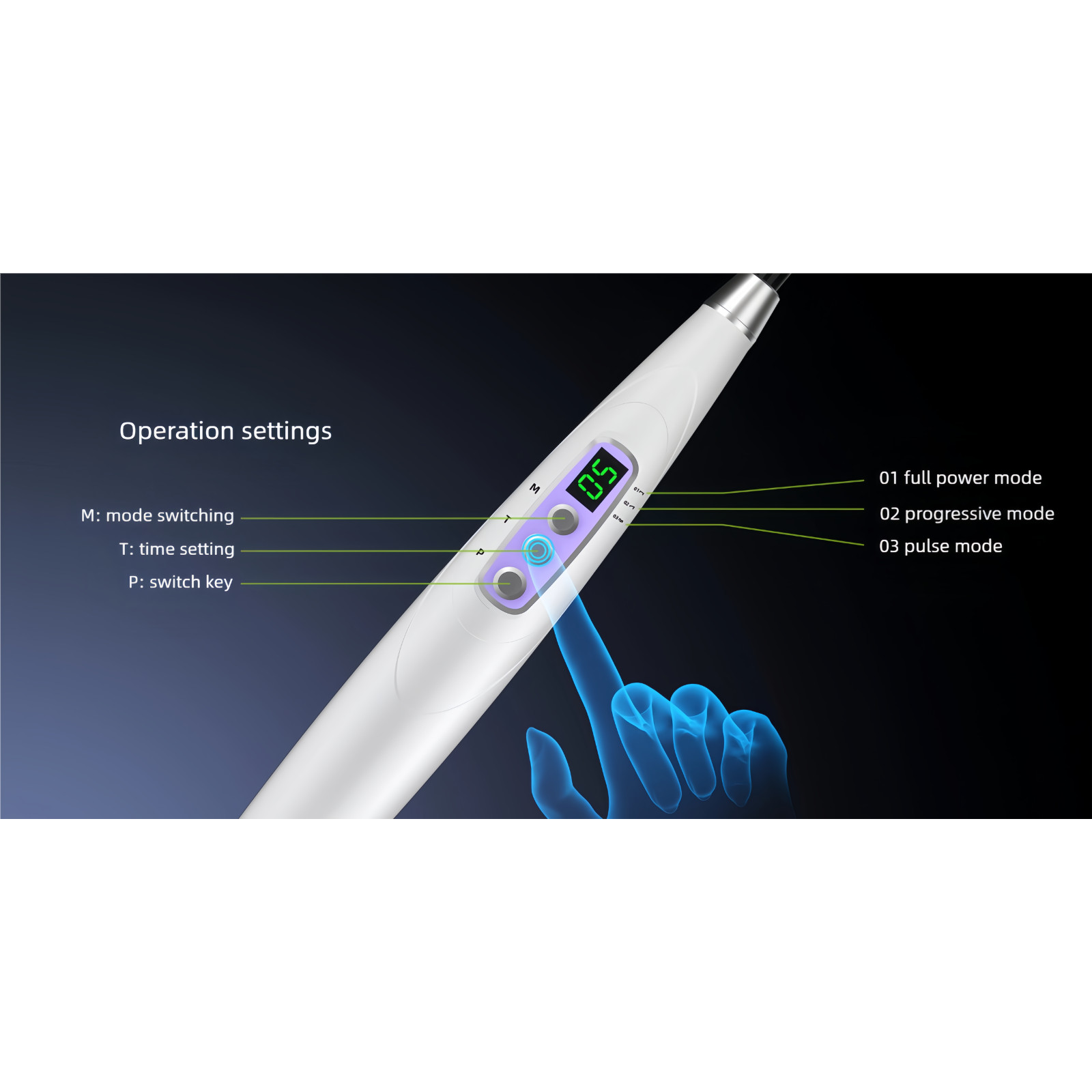 Dental LED Curing Light 1 Second LY-C240F 4 Modes 18 Adjustable Intensities