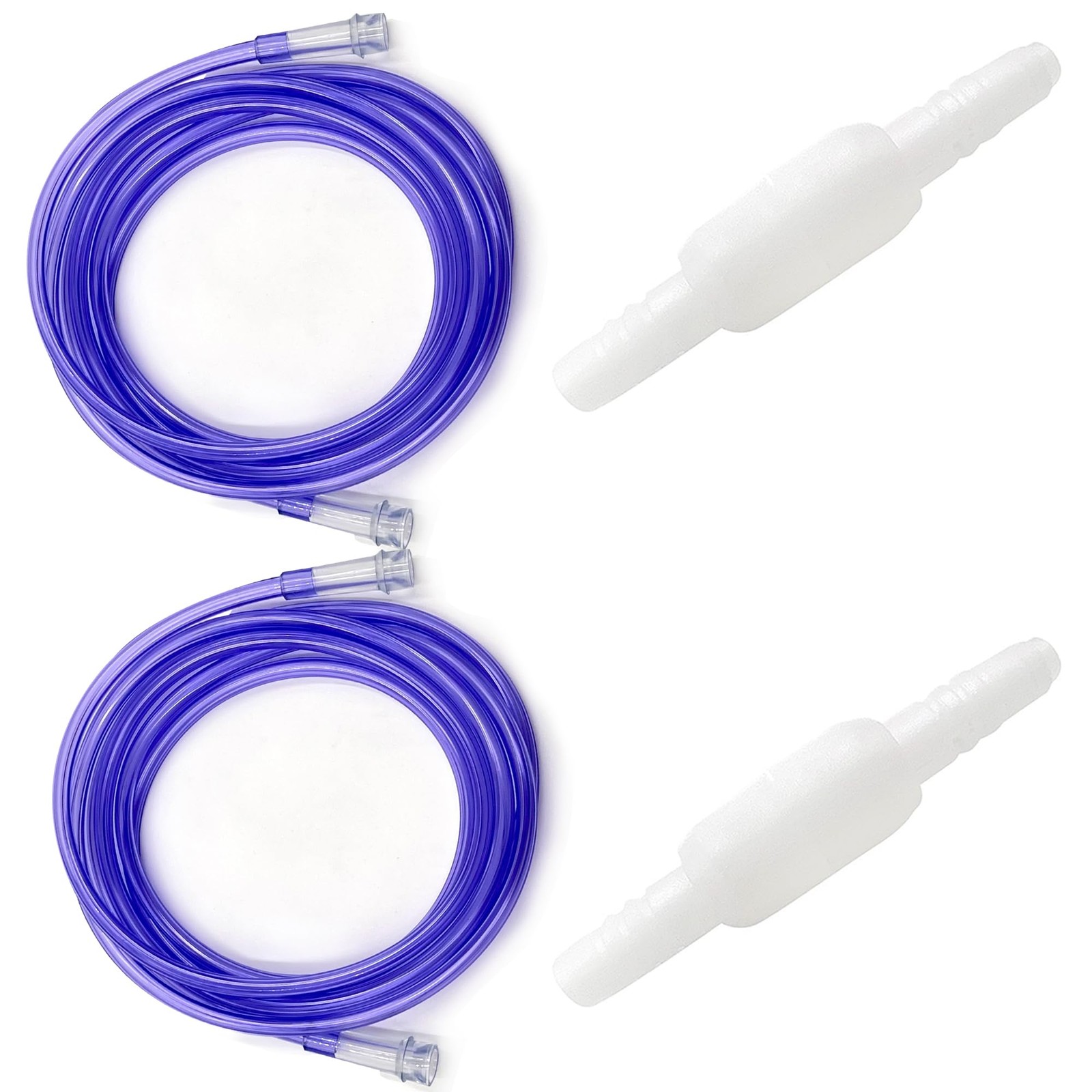 ResOne 2pk 25Ft Oxygen Supply Tubing – Swivel Connectors, R1_25Ft, Purple