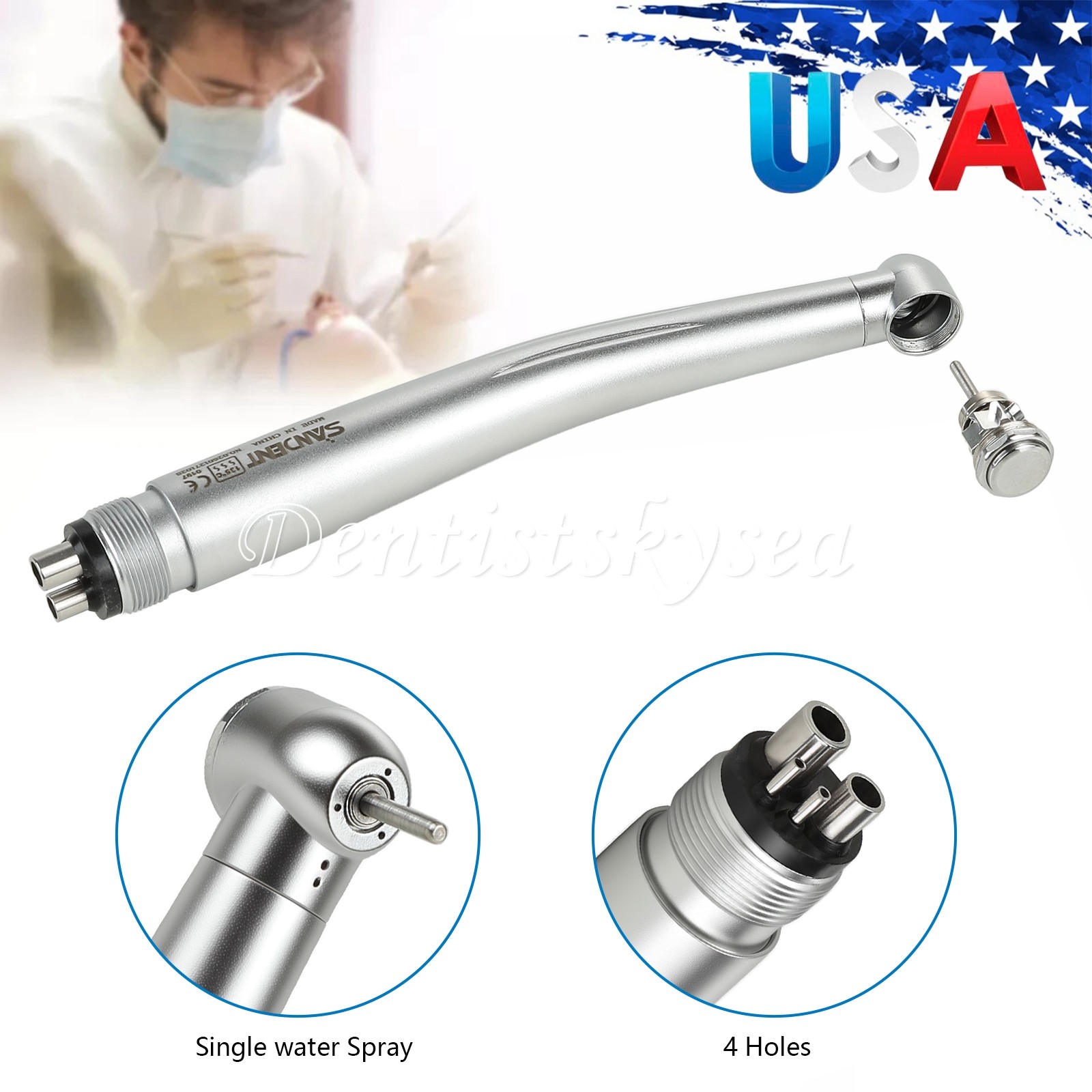 NSK Style Dental High Speed Handpiece Air Turbine 4Holes STNABM