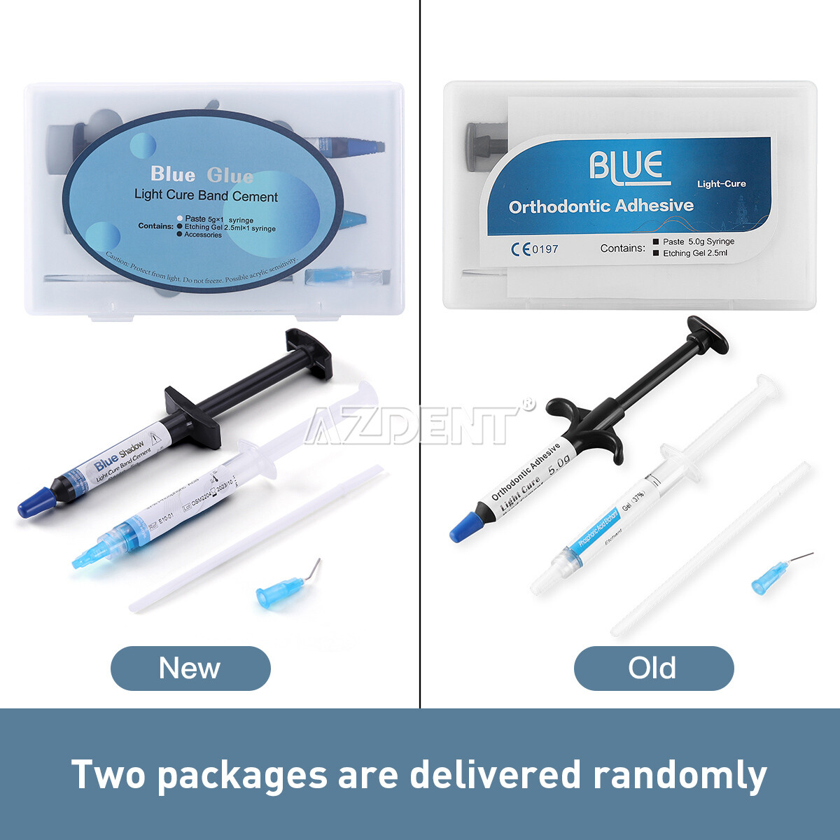 Dental Orthodontic Cure Light Composite Resin Adhesive Blue Glue Kit