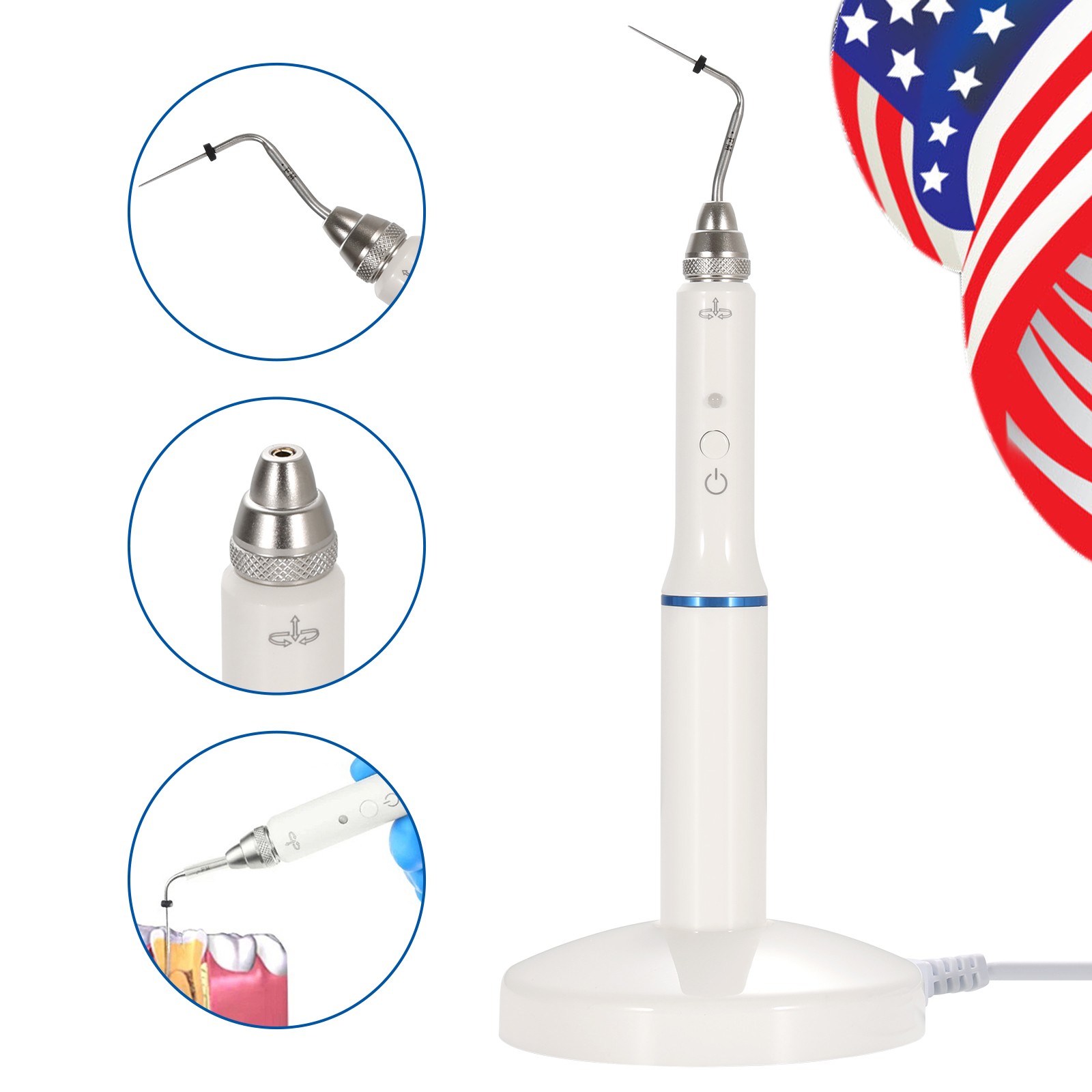 1-10 PCS Gutta Percha Obturation Endo Heated Pen with 2 Tips Kit Dental