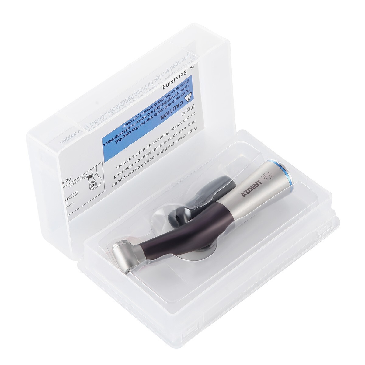 AZDENT Dental 1:1 /1:5 / 20:1 Contra Angle LED Optic Handpiece fit E-Type Motor