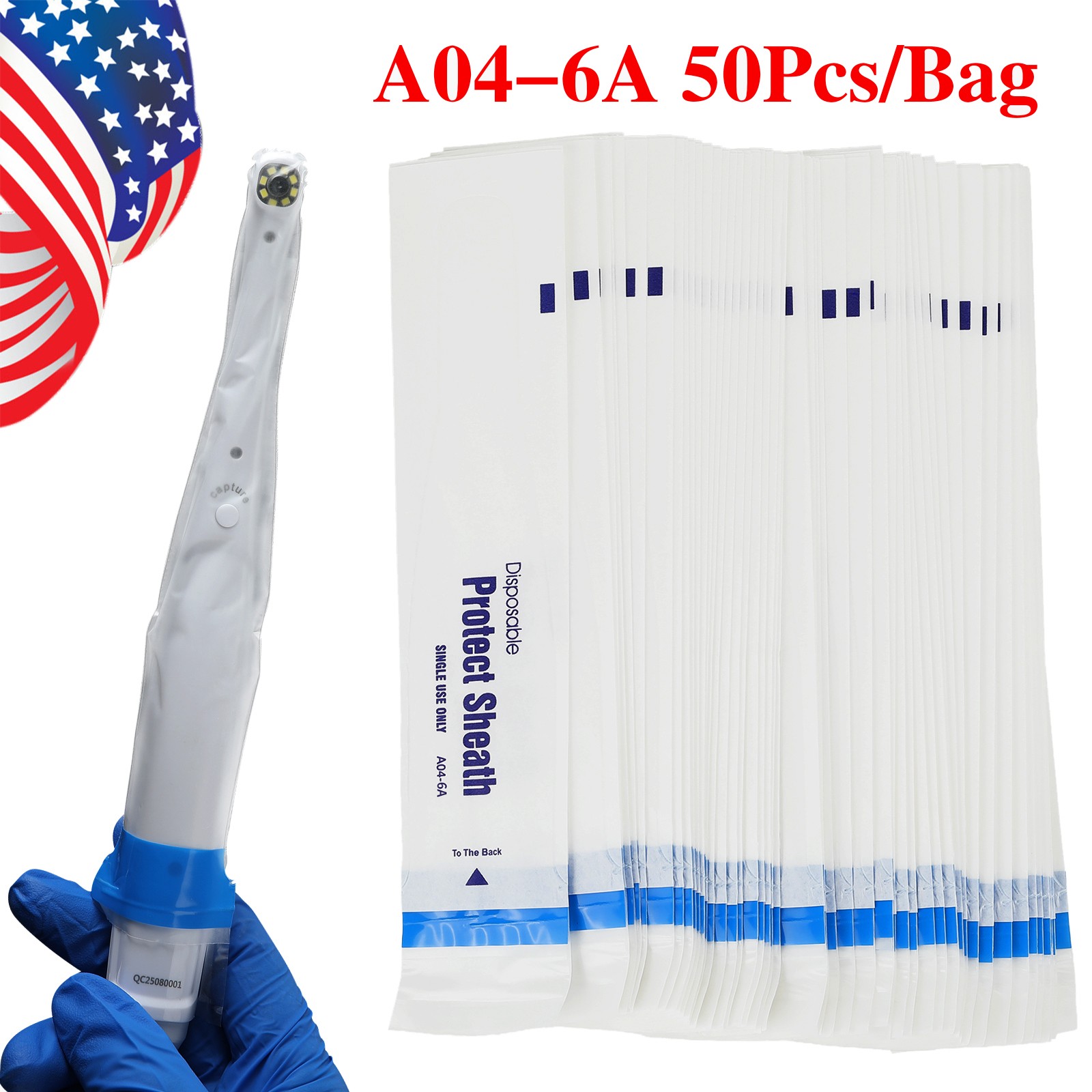 100 Intraoral Intra Oral Camera Protective Sleeve Sheath Cover Disposable A04-6A