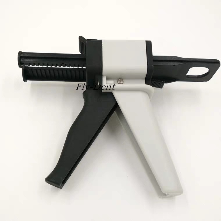 Dental Impression Material Mixing Cartridge Dispenser Delivery Gun 1:1 10:1 50ml