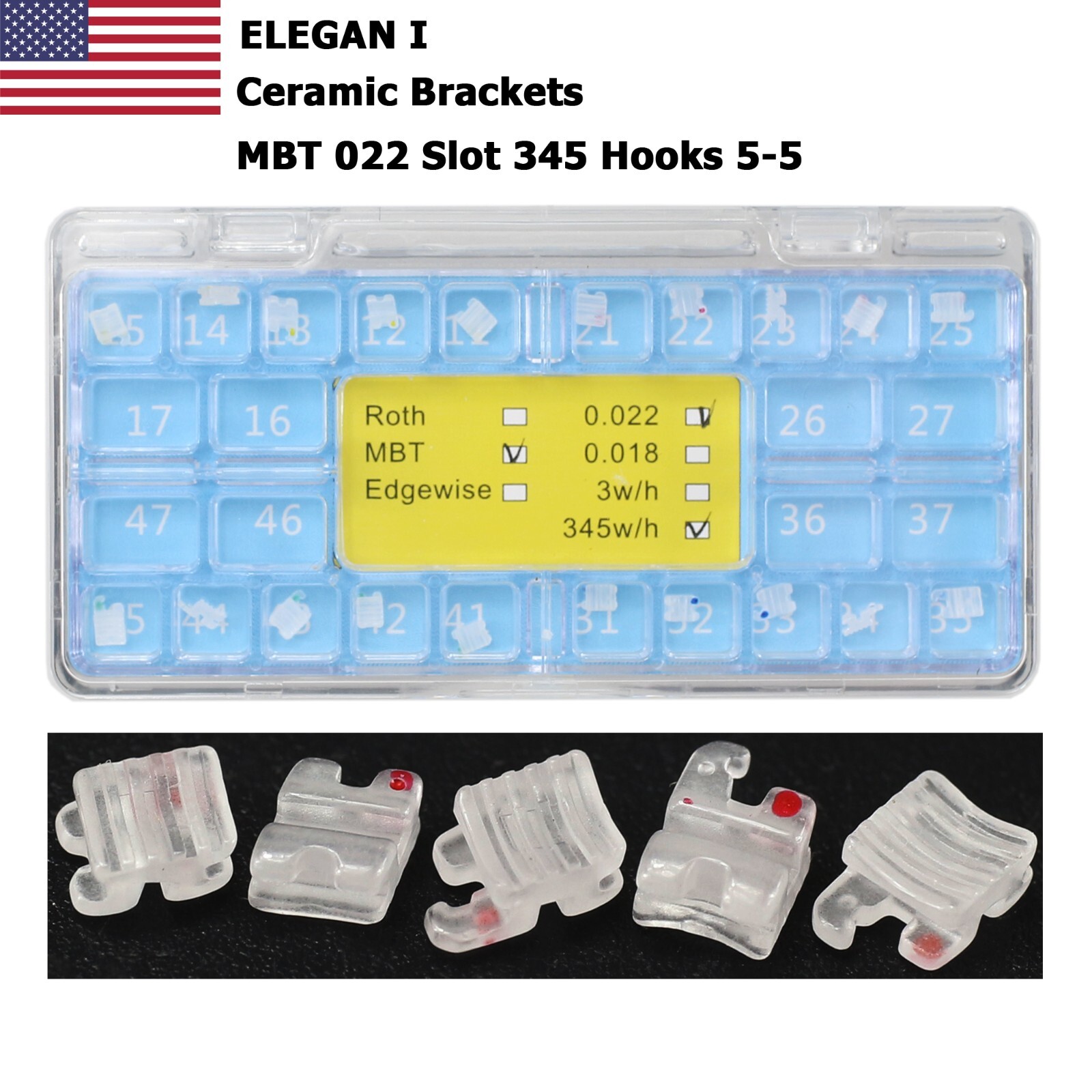 Dental Ceramic Brackets Orthodontic Self Ligating Braces Roth MBT Aesthetics