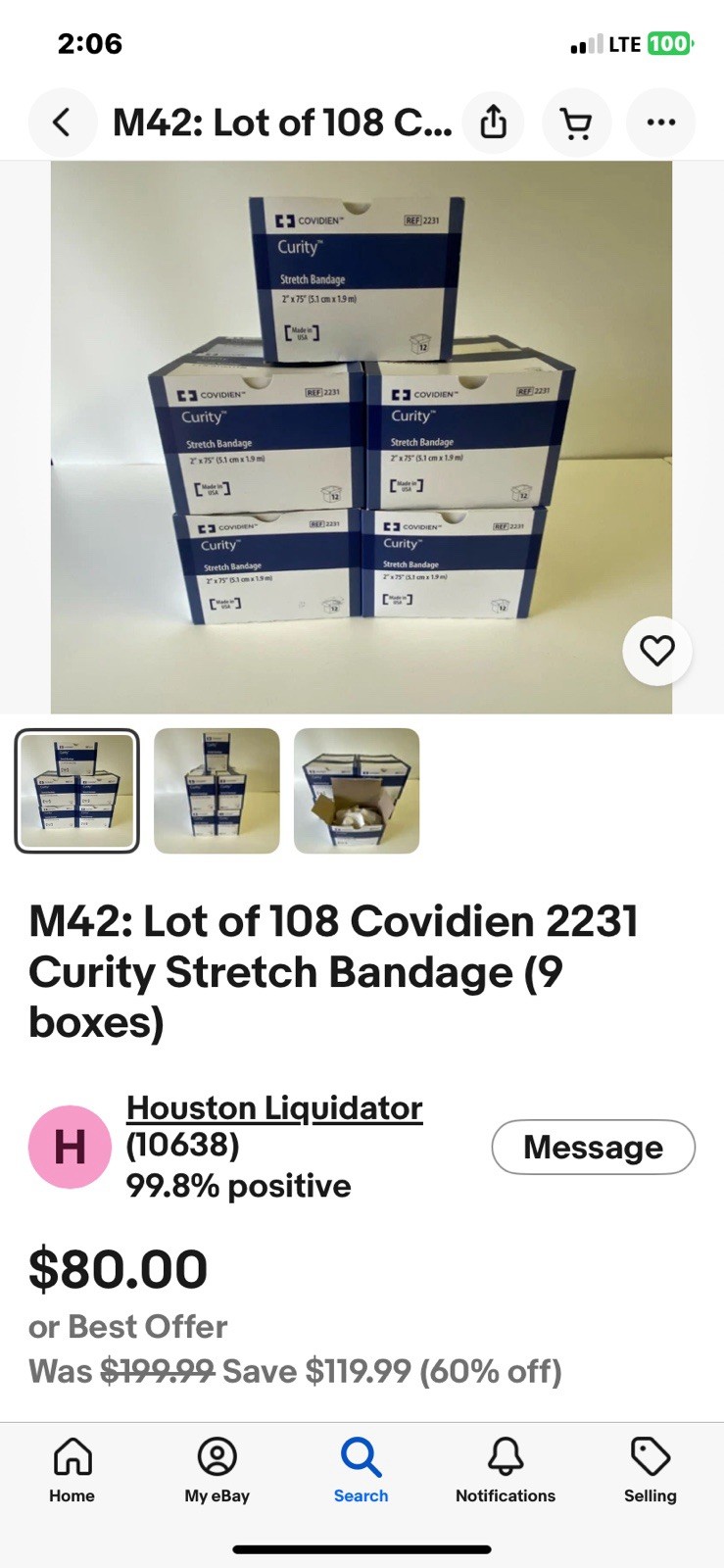 Lot Of 36 NewCovidien 2262 Dermacea Stretch Bandage 4”X 4 1/8 Yds 3 Boxes Of 1