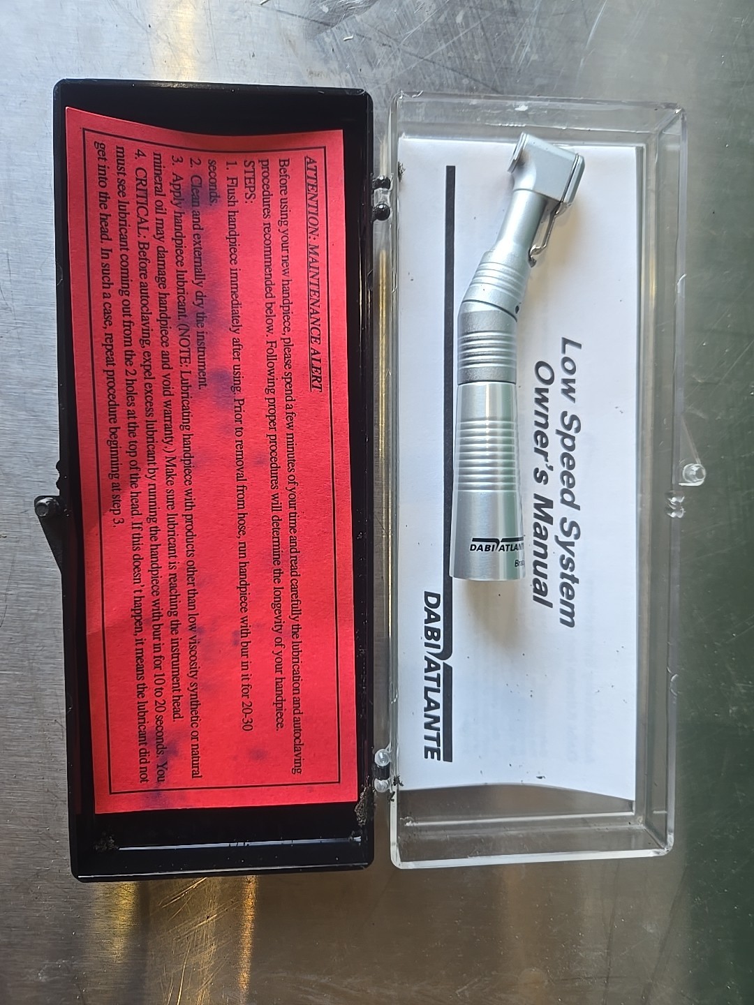 Darby Atlante Dental Low Speed Handpiece Push Button R01887