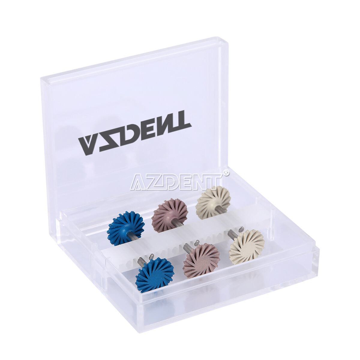 AZDENT Dental Diamond rubber polisher Composite Polishing RA disc 6pcs/set