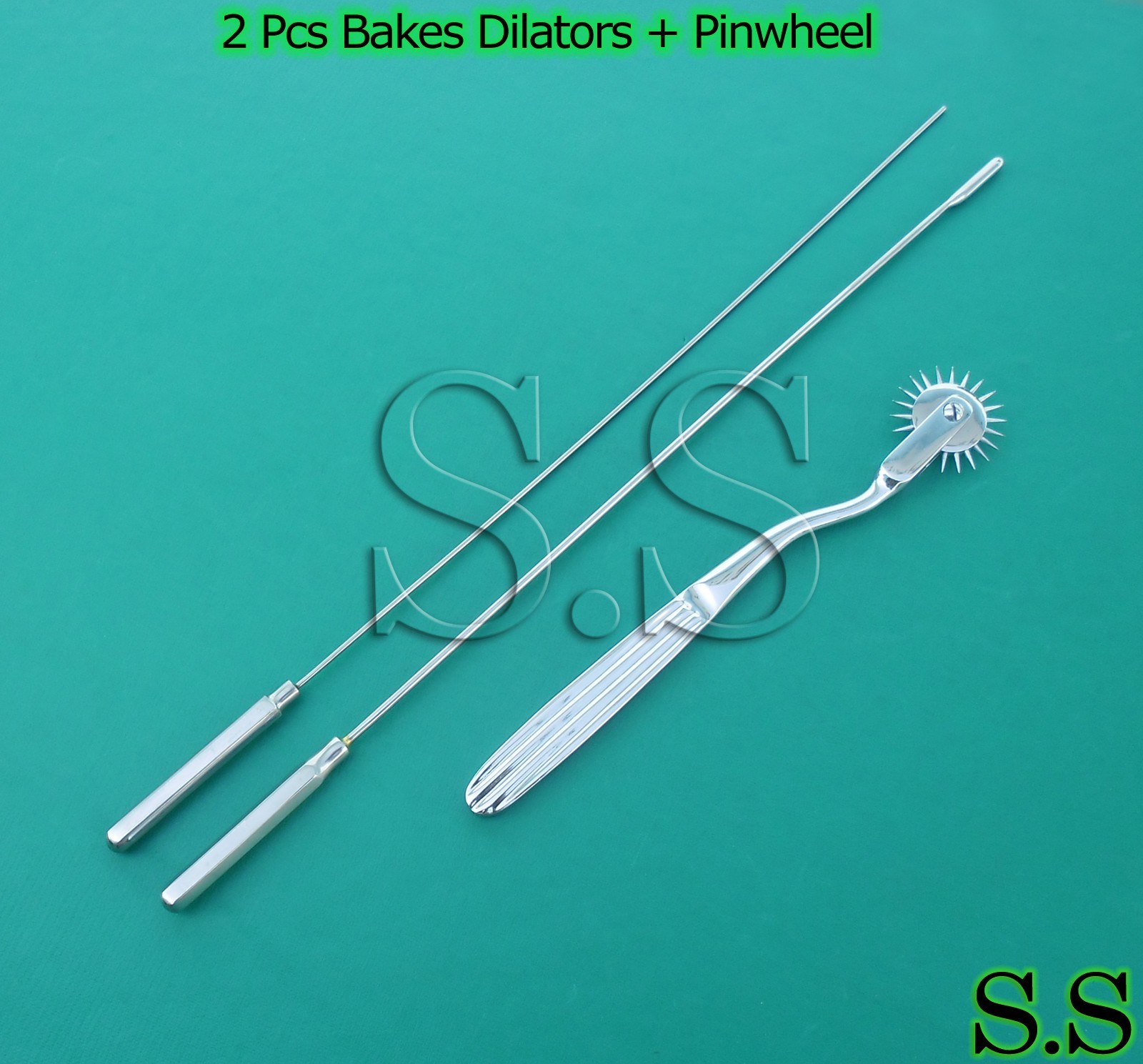 Two Pcs Bakes Rosebud Urethral Sounds 1MM & 2MM PINWHEEL DS-1524