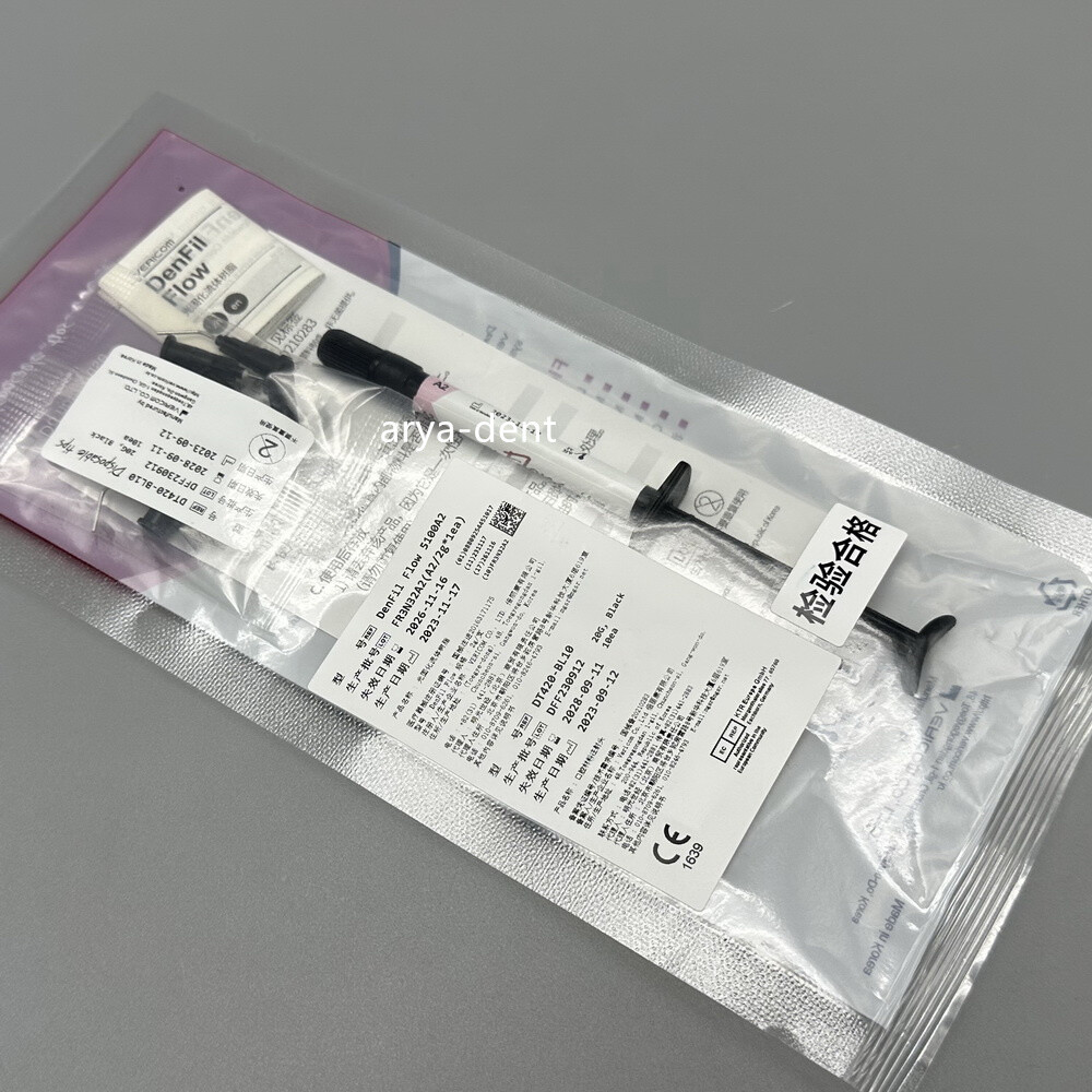 DenFil Flow Light-cured Flowable Composite Resin Syringe w TipsA1/A2/A3/A3.5/B1