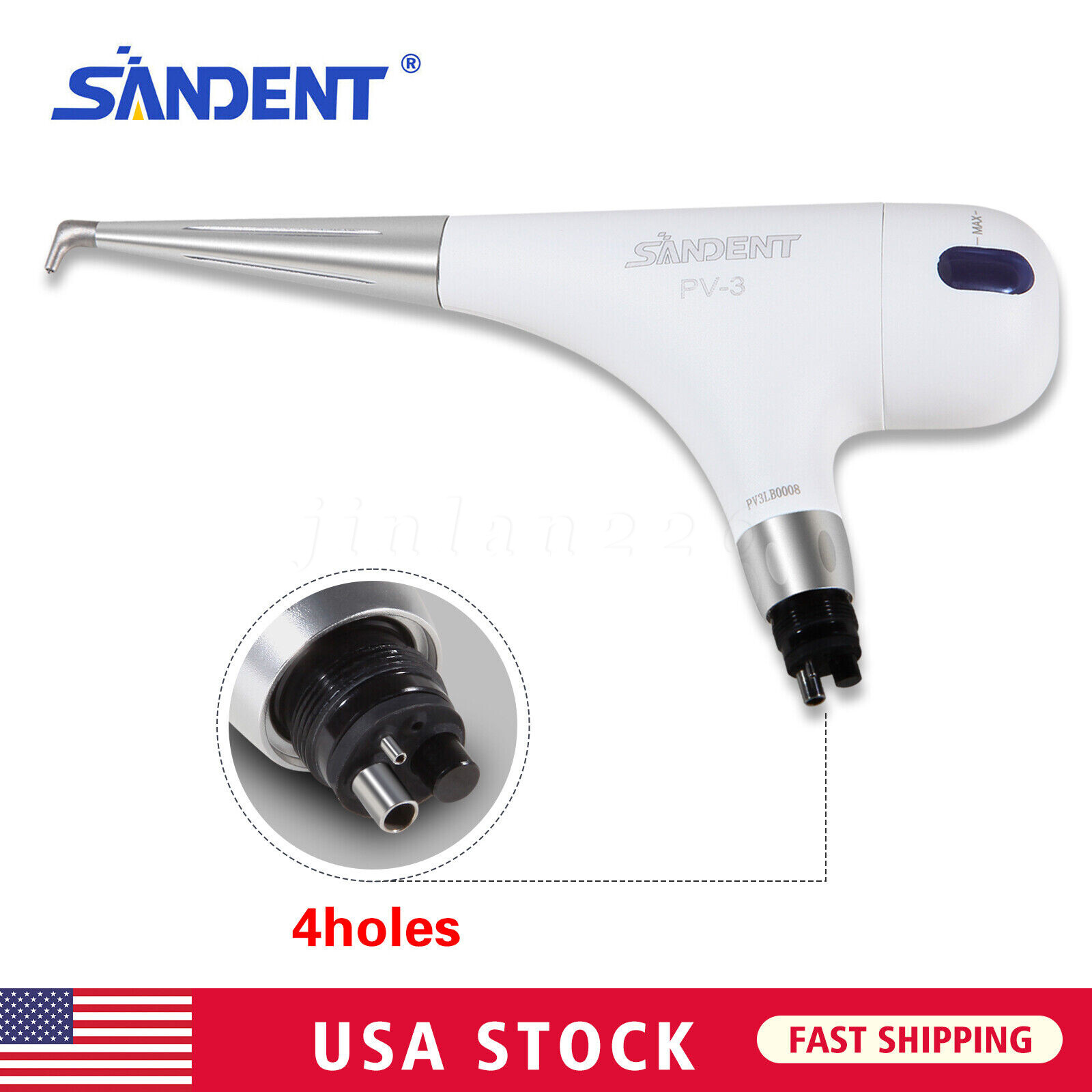 Dental Air Flow Teeth Polishing Polisher Handpiece Hygiene Air Prophy Jet 4Holes