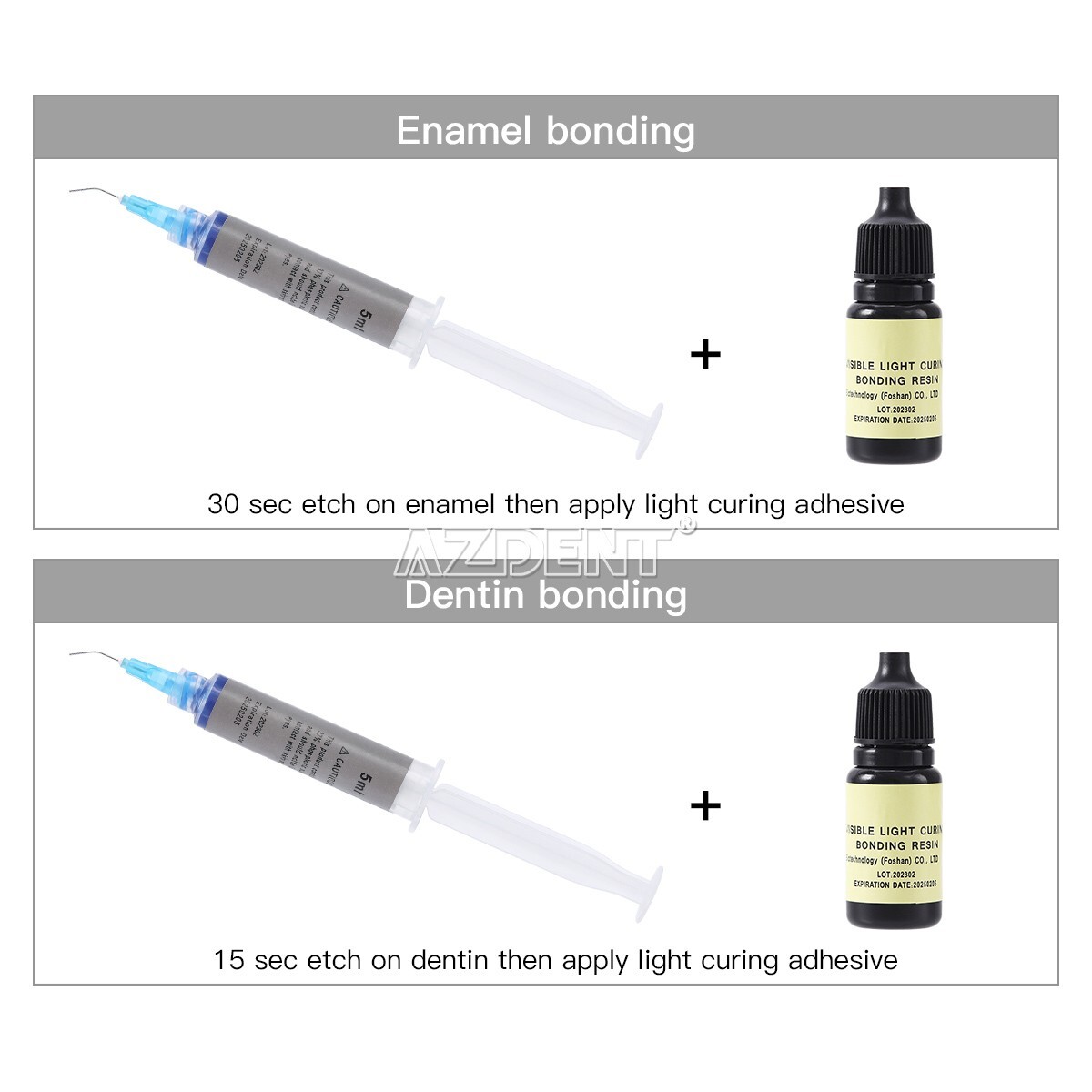 Dental Visible Light Cure Dentin Enamel Resin Bonding Adhesive 5ml