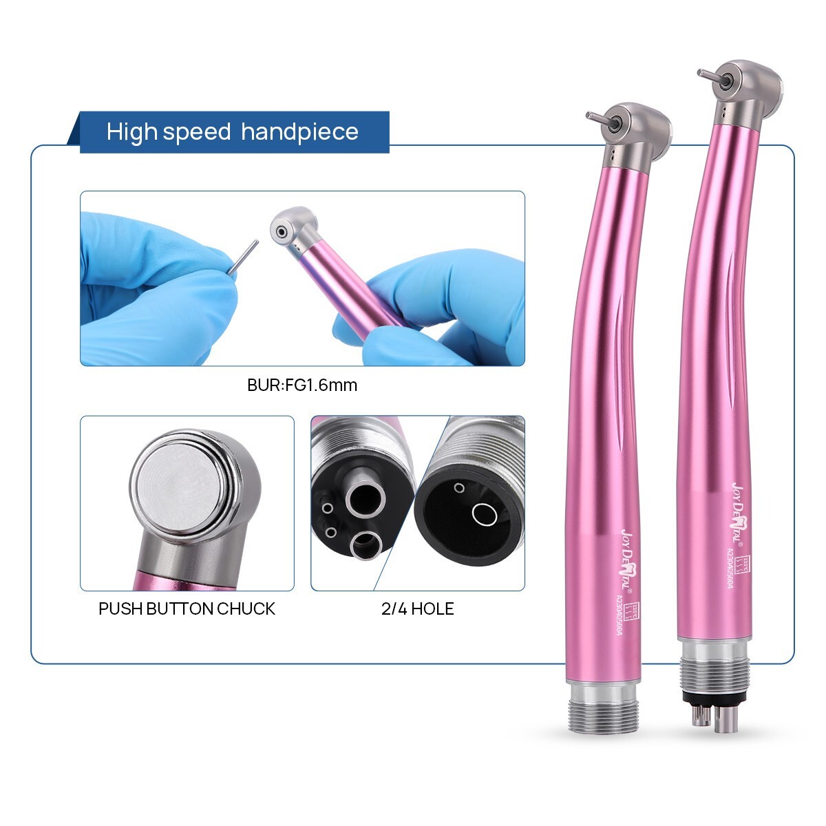 NSK Style Dental E-generator LED High Speed and Low Speed Handpiece Kit 2/4Holes
