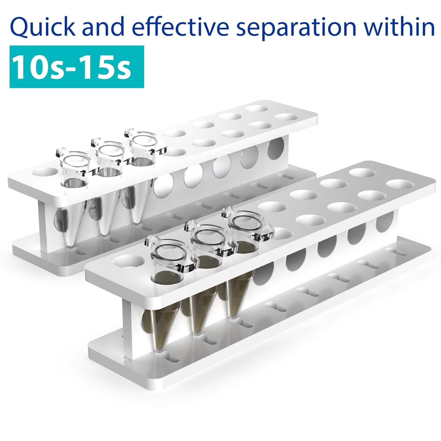 Magnetic Bead Rack Separator for DNA/RNA, Holds 16 Wells of 1.5ml/2ml Centrifuge